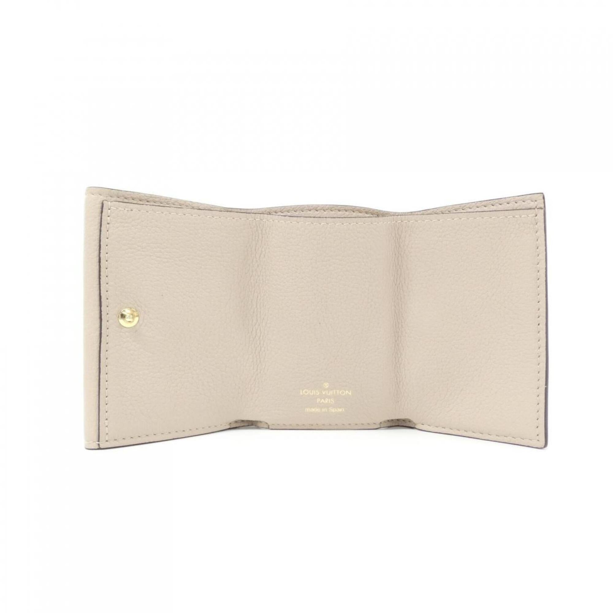 Louis Vuitton Grayish Leather Wallet (Tri-Fold) (Pre-Owned)