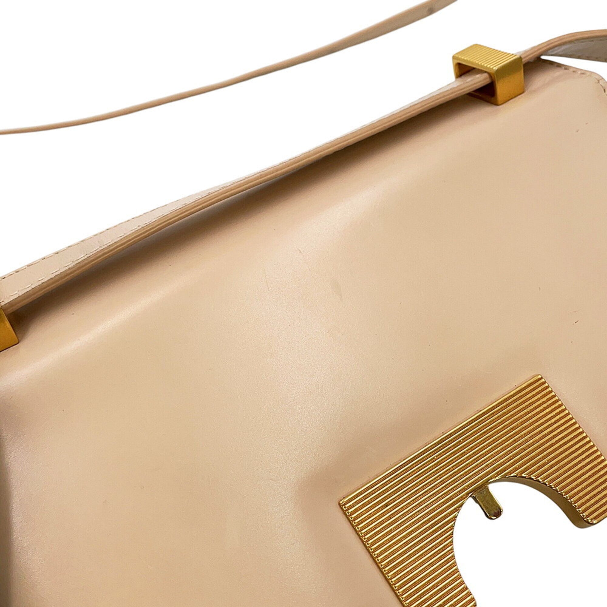 Bottega Veneta Beige Leather Handbag Shoulder Bag (Pre-Owned)