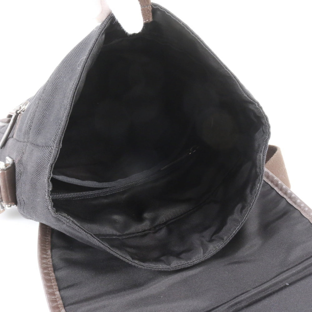 Coach Black Brown Leather Canvas Messenger Bag Shoulder Bag Tote Bag (Pre-Owned)