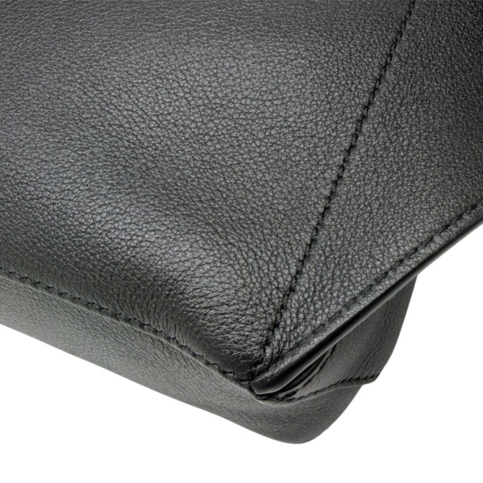 Loewe Puzzle Black Leather Fanny Pack Sling Bag (Pre-Owned)