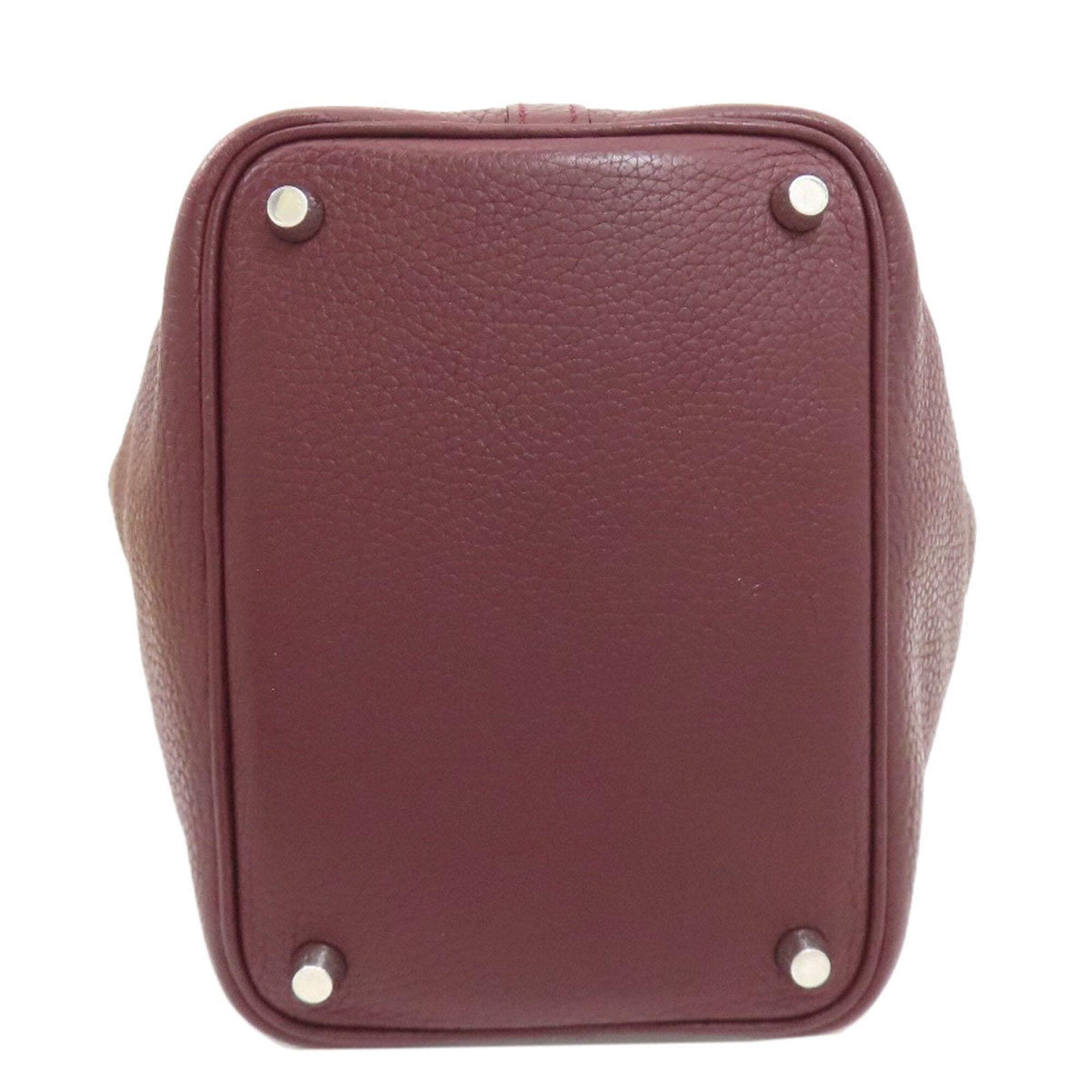 Hermes Picotin Bordeaux Taurillon Clemence Leather Handbag (Pre-Owned)