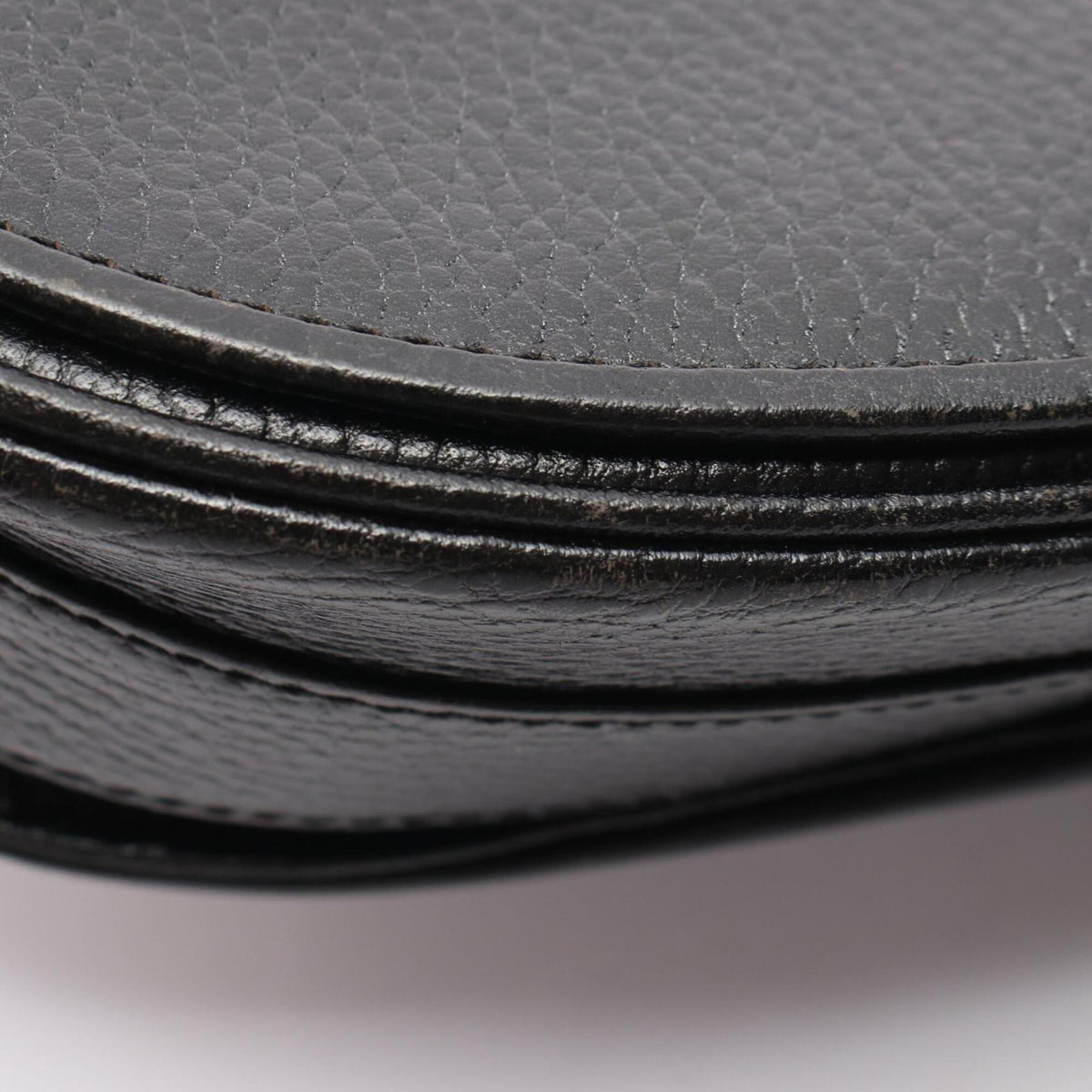 Cartier Black Leather Handbag Shoulder Bag (Pre-Owned)