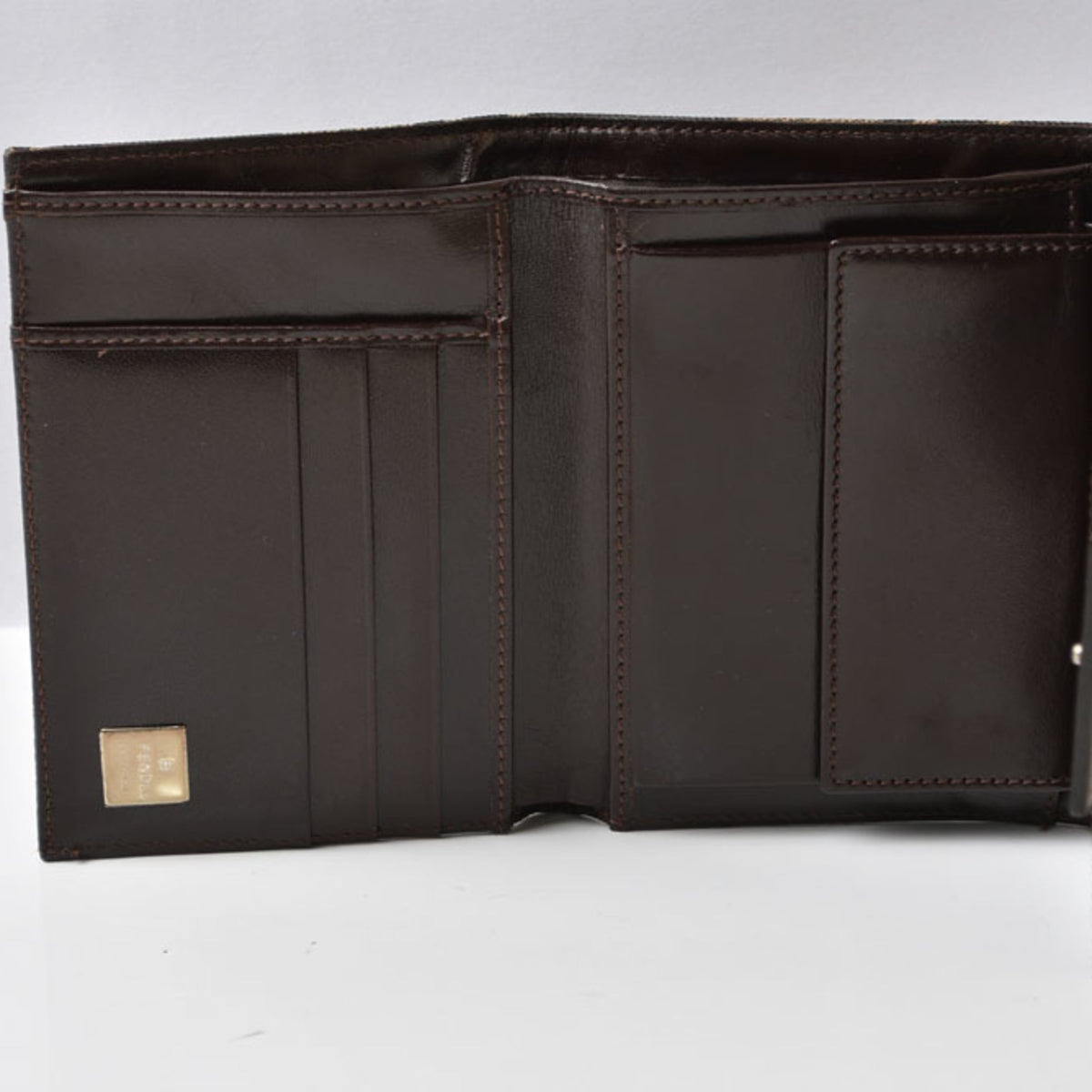 Fendi Brown Canvas Wallet (Tri-Fold) (Pre-Owned)