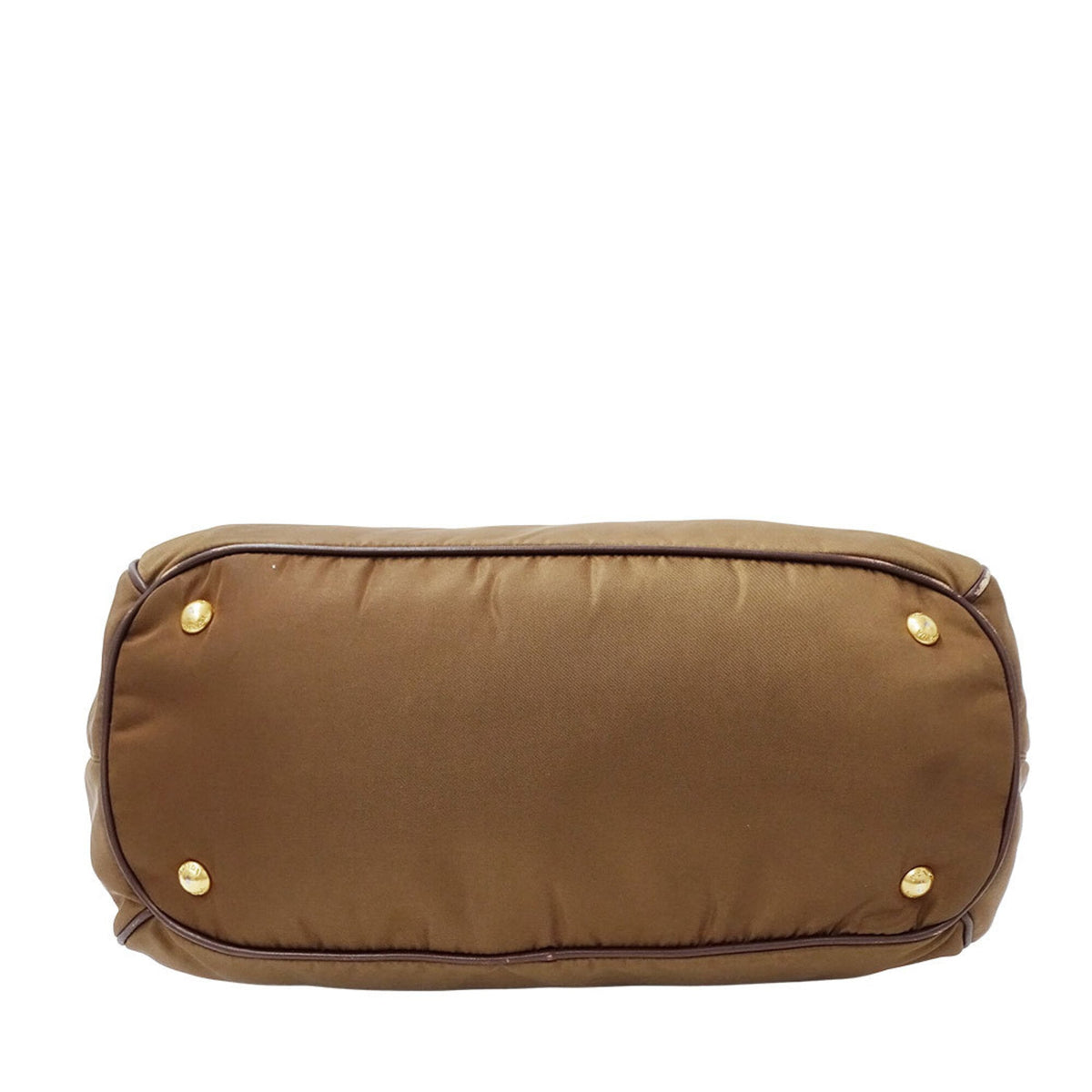 Prada Brown Nylon Handbag Shoulder Bag (Pre-Owned)