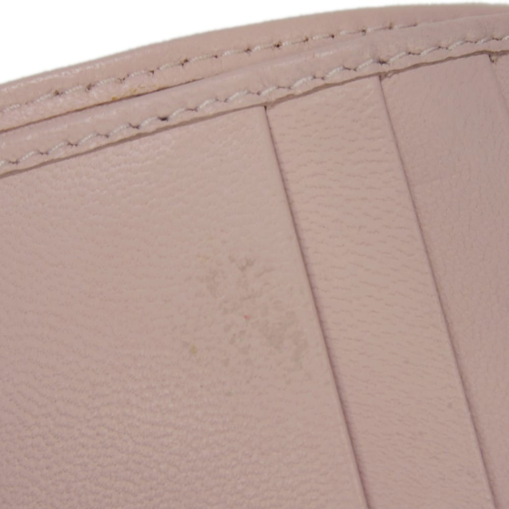 Miu Miu Pink White Leather Wallet (Bi-Fold) (Pre-Owned)