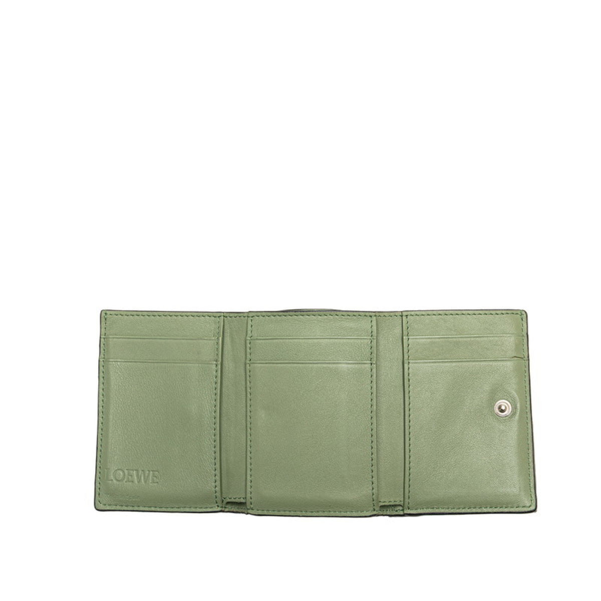 Loewe Green Leather Wallet (Tri-Fold) (Pre-Owned)