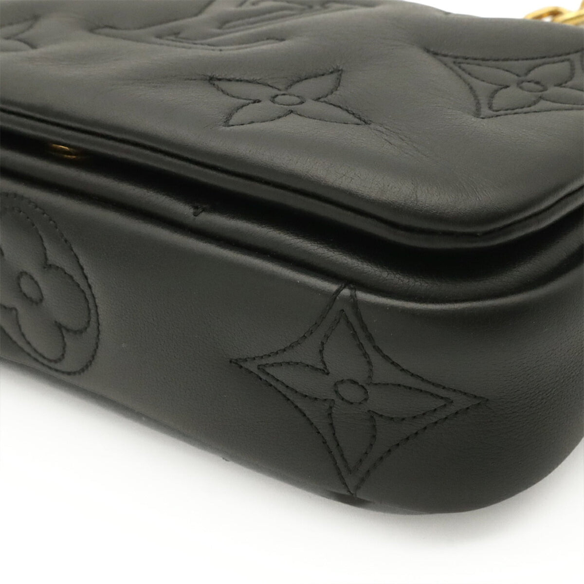 Louis Vuitton Noir Clutch Bag Shoulder Bag (Pre-Owned)
