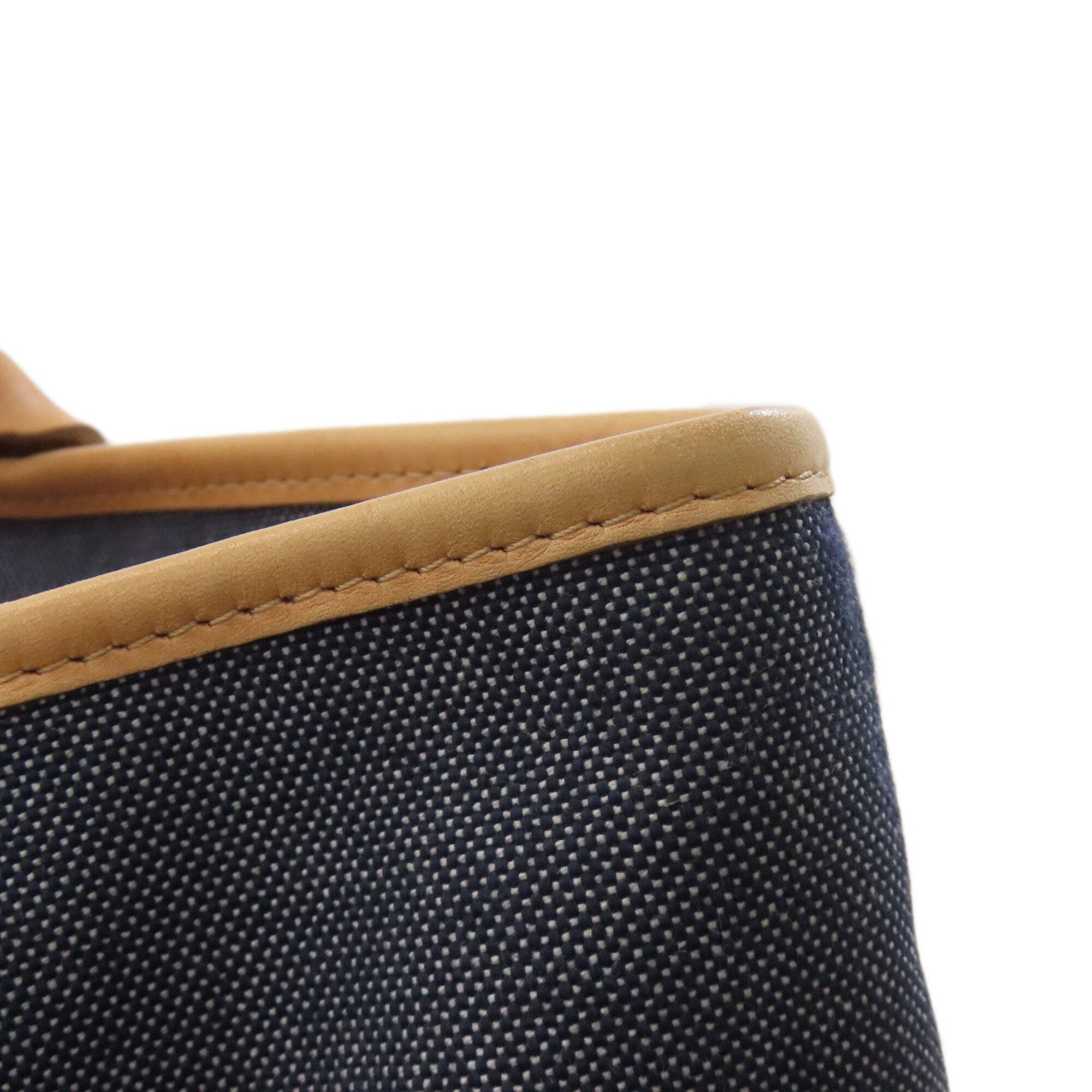Longchamp Blue Brown Denim Handbag (Pre-Owned)