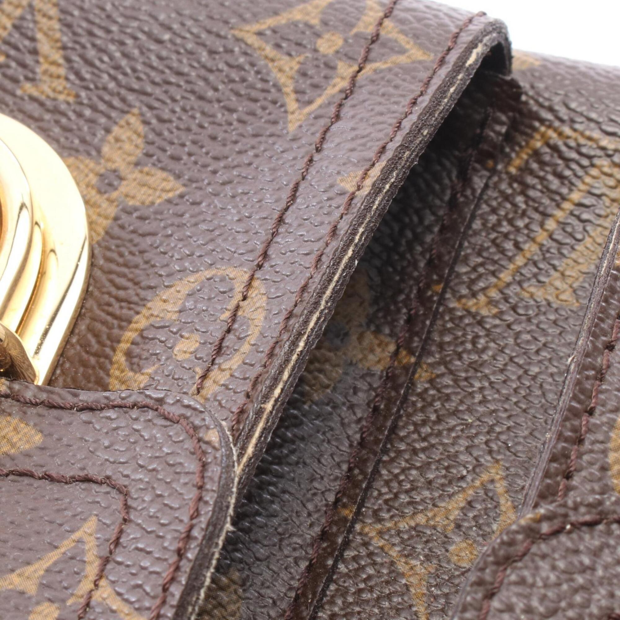 Louis Vuitton Brown Pvc Coated Canvas Leather Handbag Shoulder Bag (Pre-Owned)