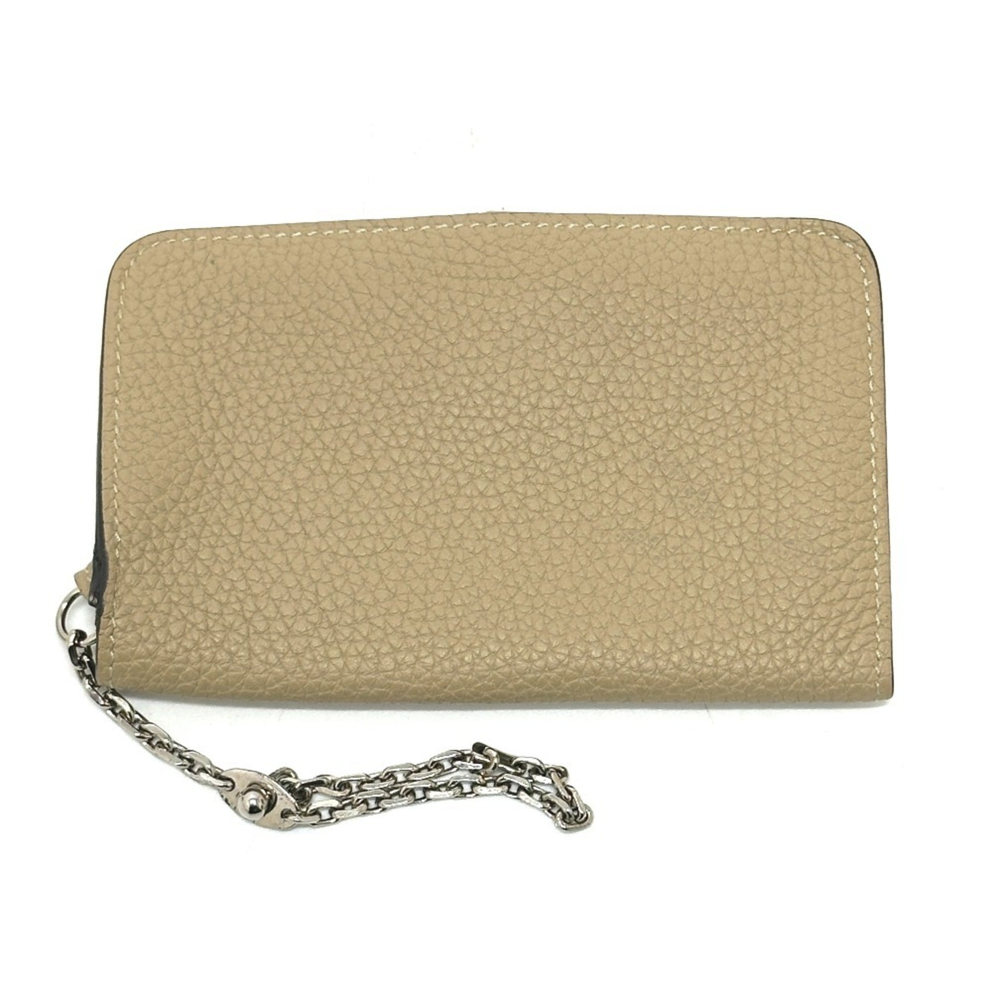 Hermes Dogon Beige Taurillon Clemence Leather Coin Purse/Coin Case (Pre-Owned)