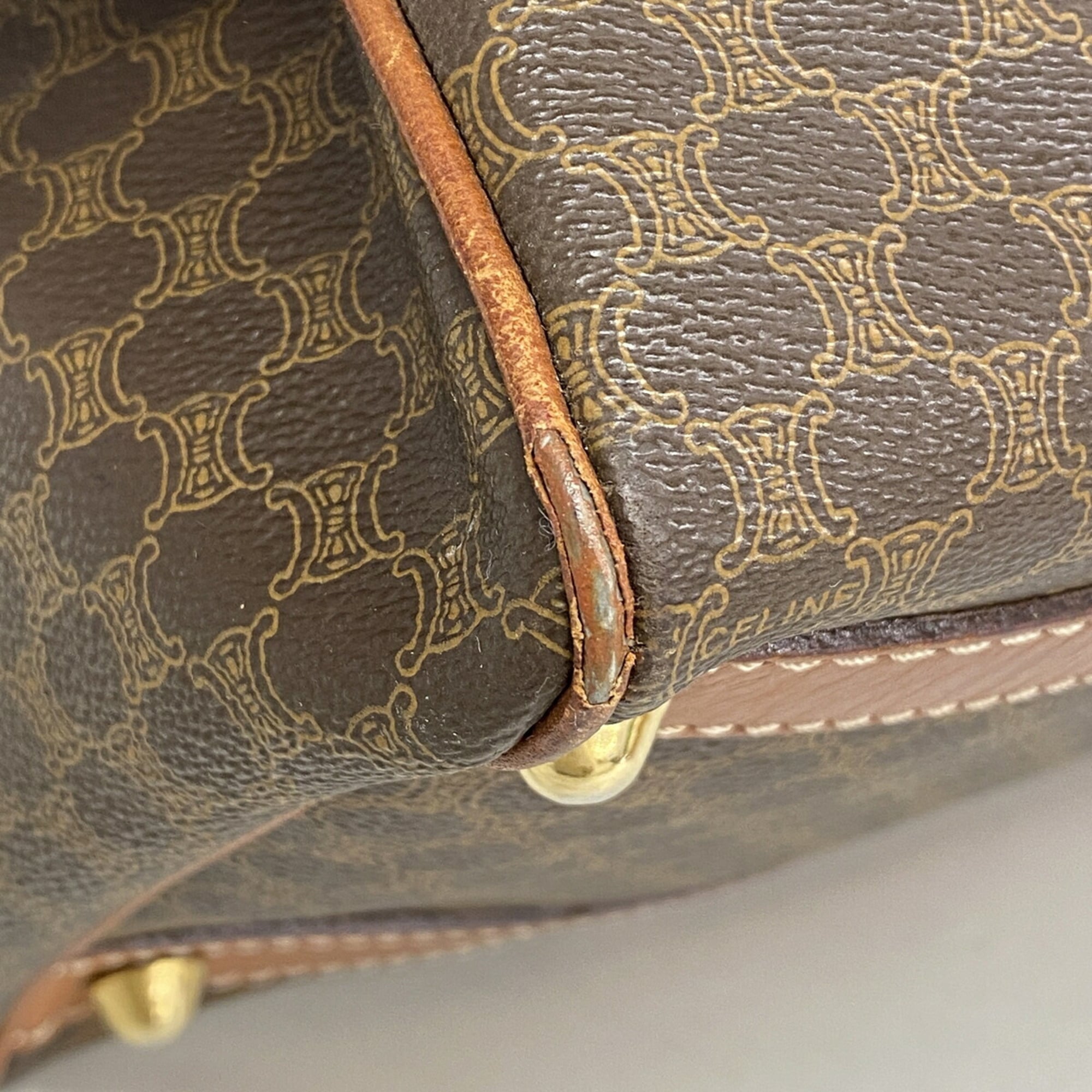 Celine Brown Pvc Handbag (Pre-Owned)