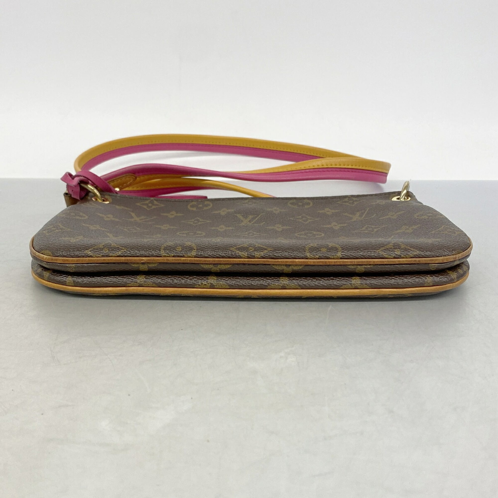 Louis Vuitton Brown Hot Pink Shoulder Bag (Pre-Owned)