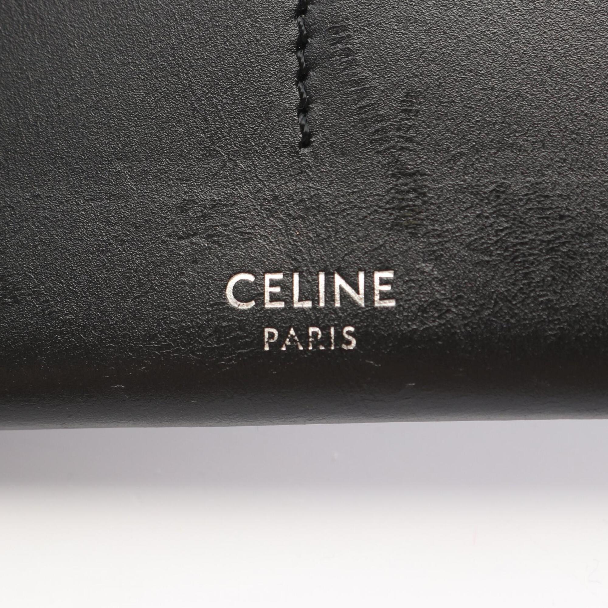 Celine Black Leather Chain/Shoulder Wallet (Pre-Owned)