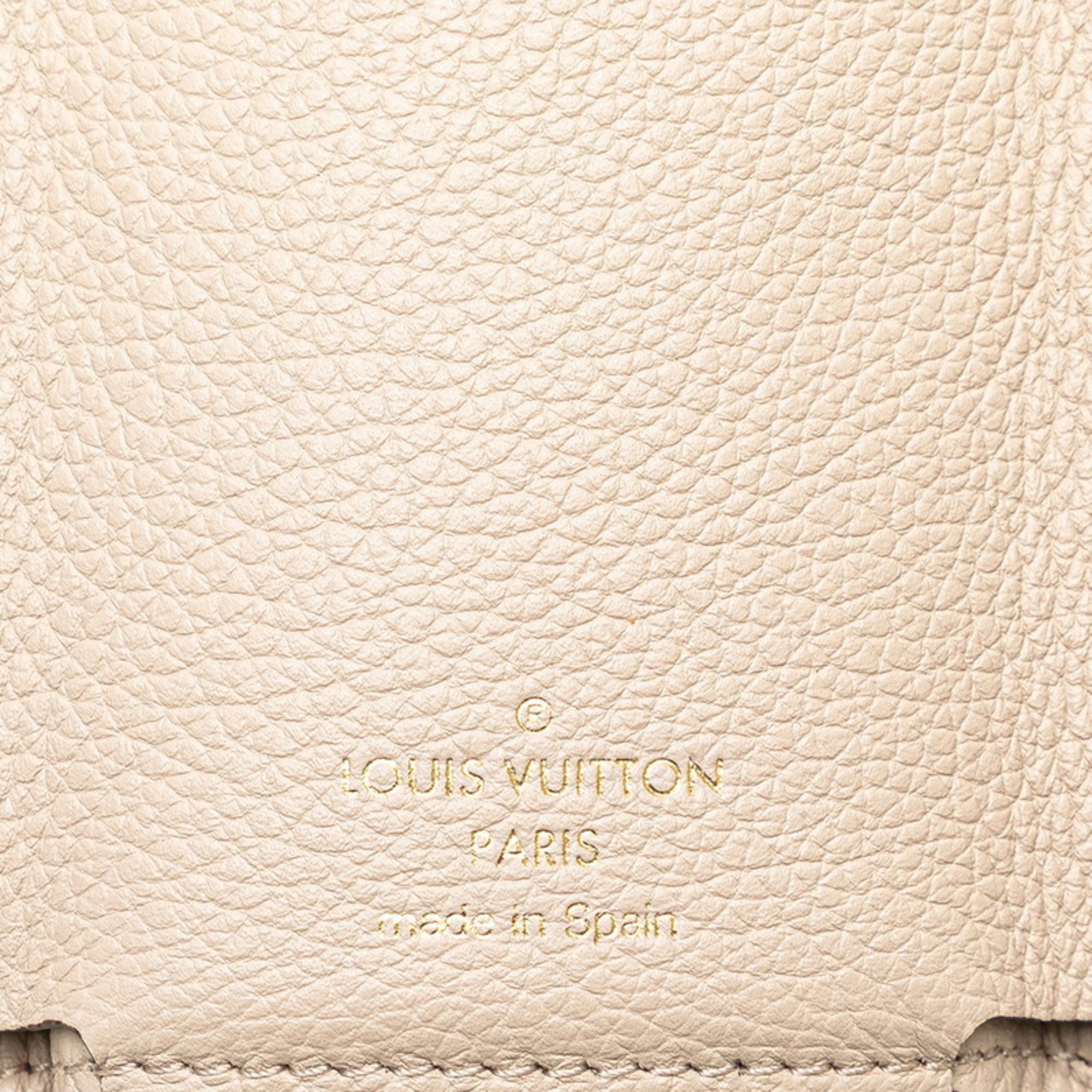 Louis Vuitton Grayish Leather Wallet (Tri-Fold) (Pre-Owned)