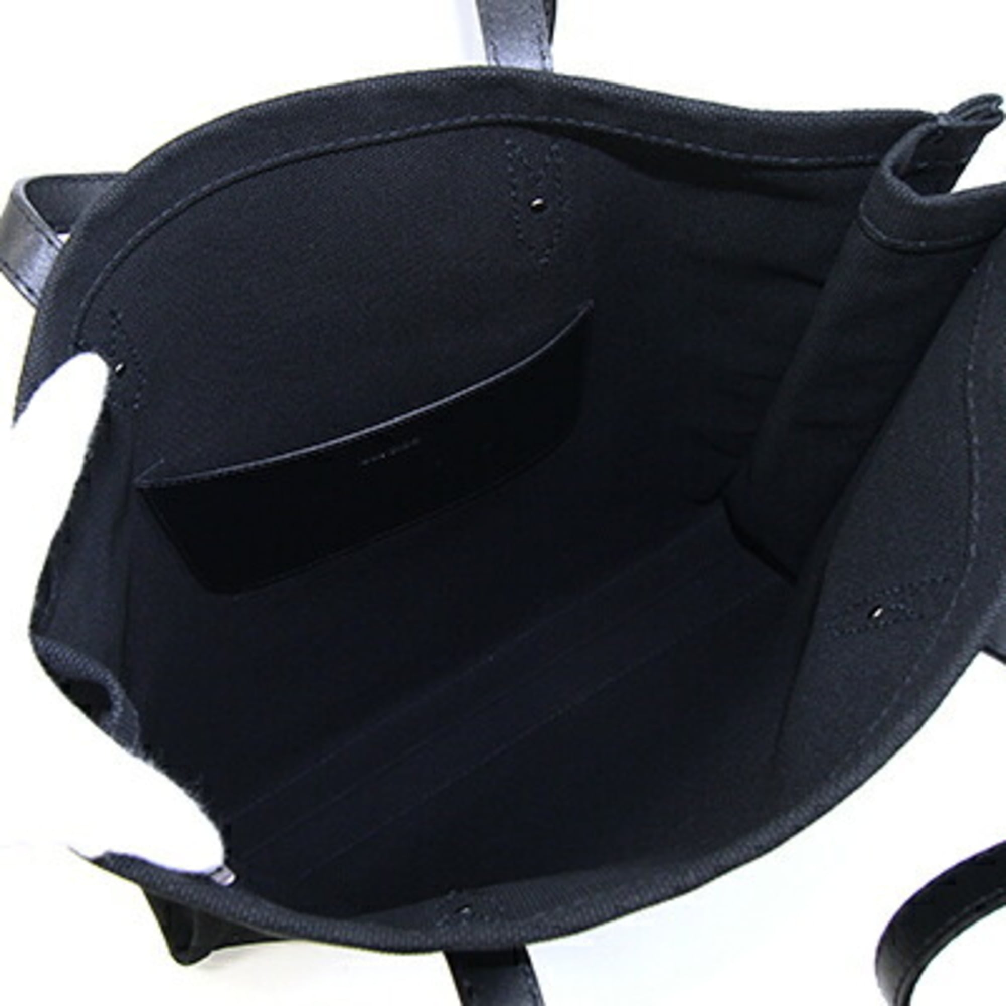 Jimmy Choo Black Canvas Leather Tote Bag (Pre-Owned)