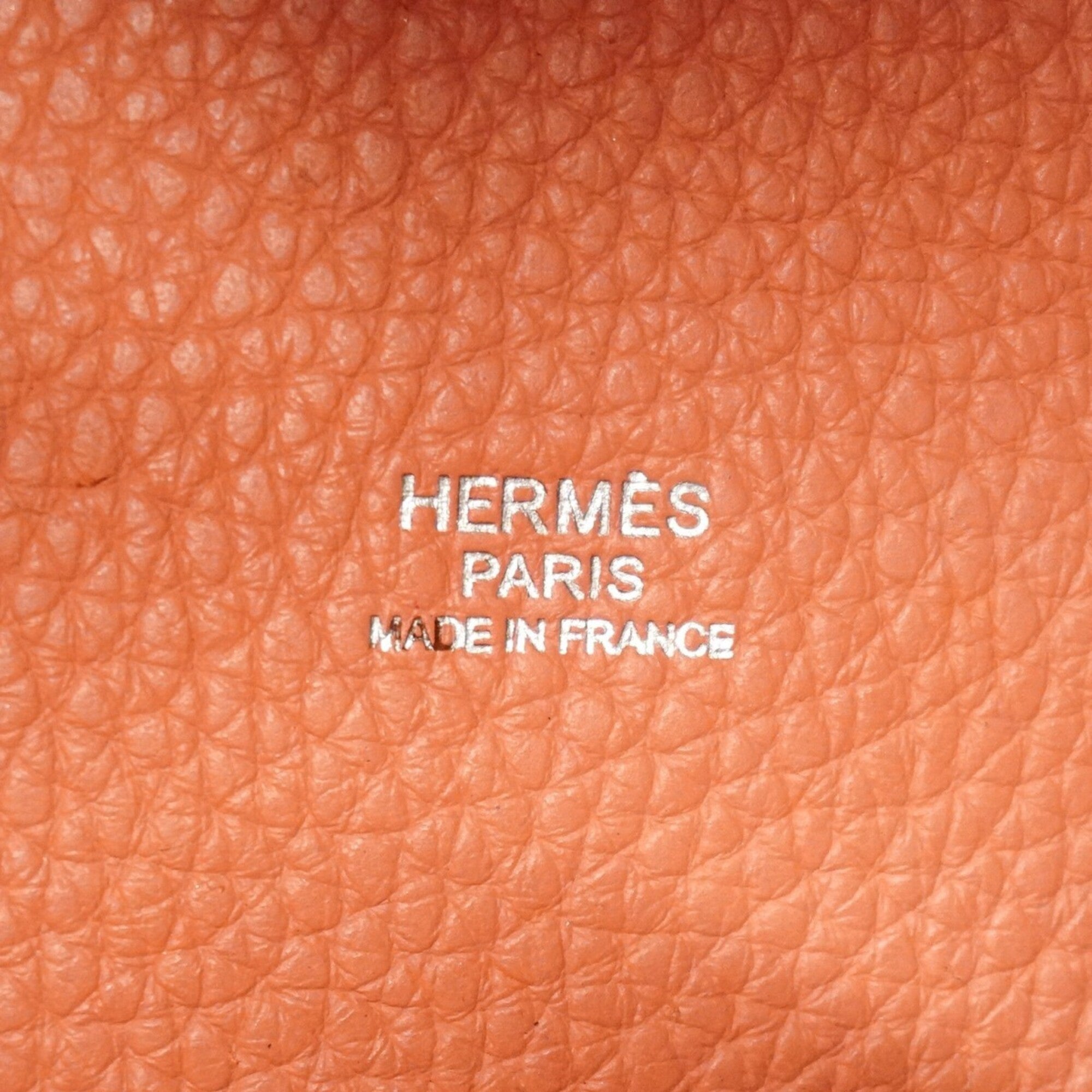 Hermes Crevette Taurillon Clemence Leather Handbag (Pre-Owned)