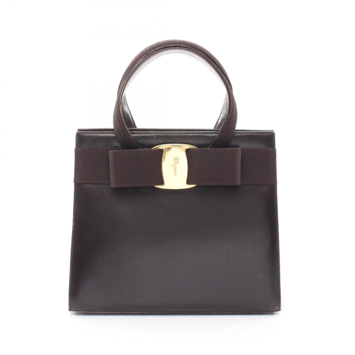 Salvatore Ferragamo Brown Leather Handbag (Pre-Owned)