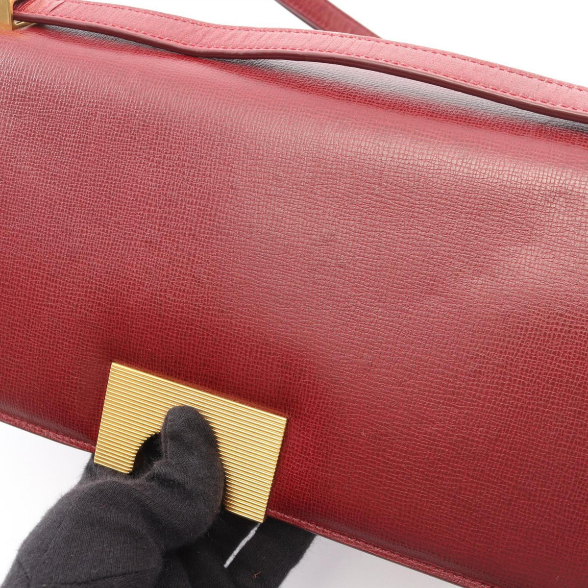 Bottega Veneta Bordeaux Leather Handbag Shoulder Bag (Pre-Owned)