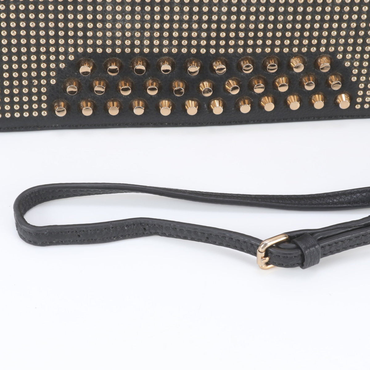 Mcm Black Gold Leather Shoulder Bag (Pre-Owned)