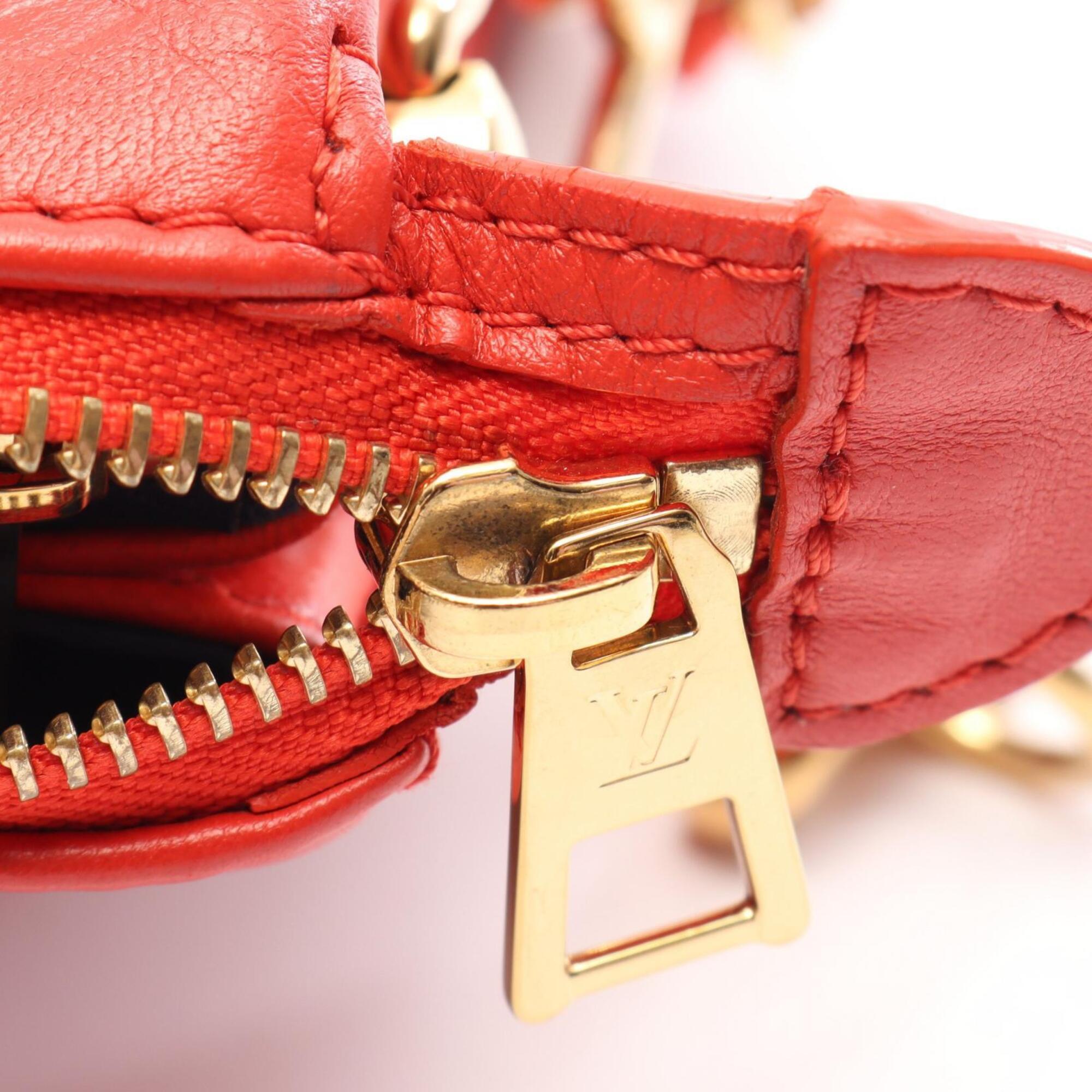 Louis Vuitton Red Color Rouge Monogram Embossed Leather Handbag Shoulder Bag (Pre-Owned)