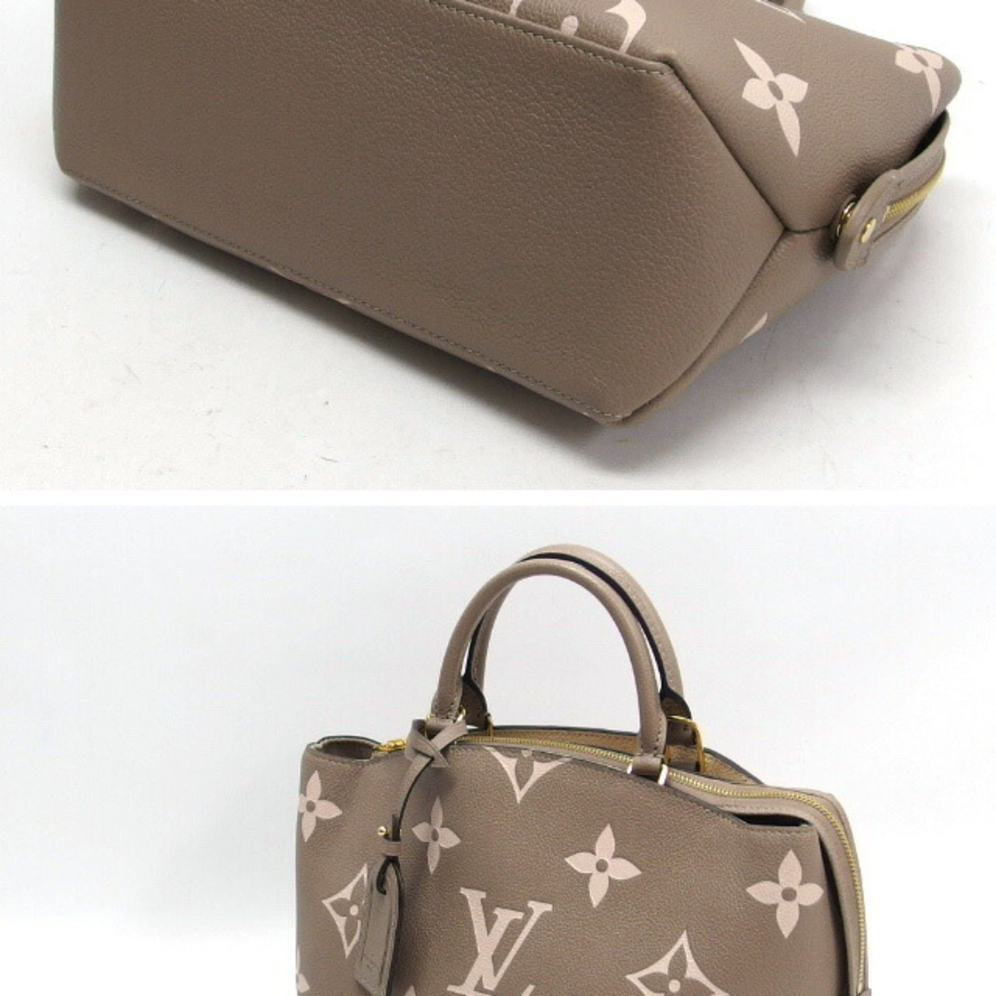 Louis Vuitton Gray Beige Grayish Monogram Empreinte Leather Handbag Shoulder Bag Tote Bag (Pre-Owned)