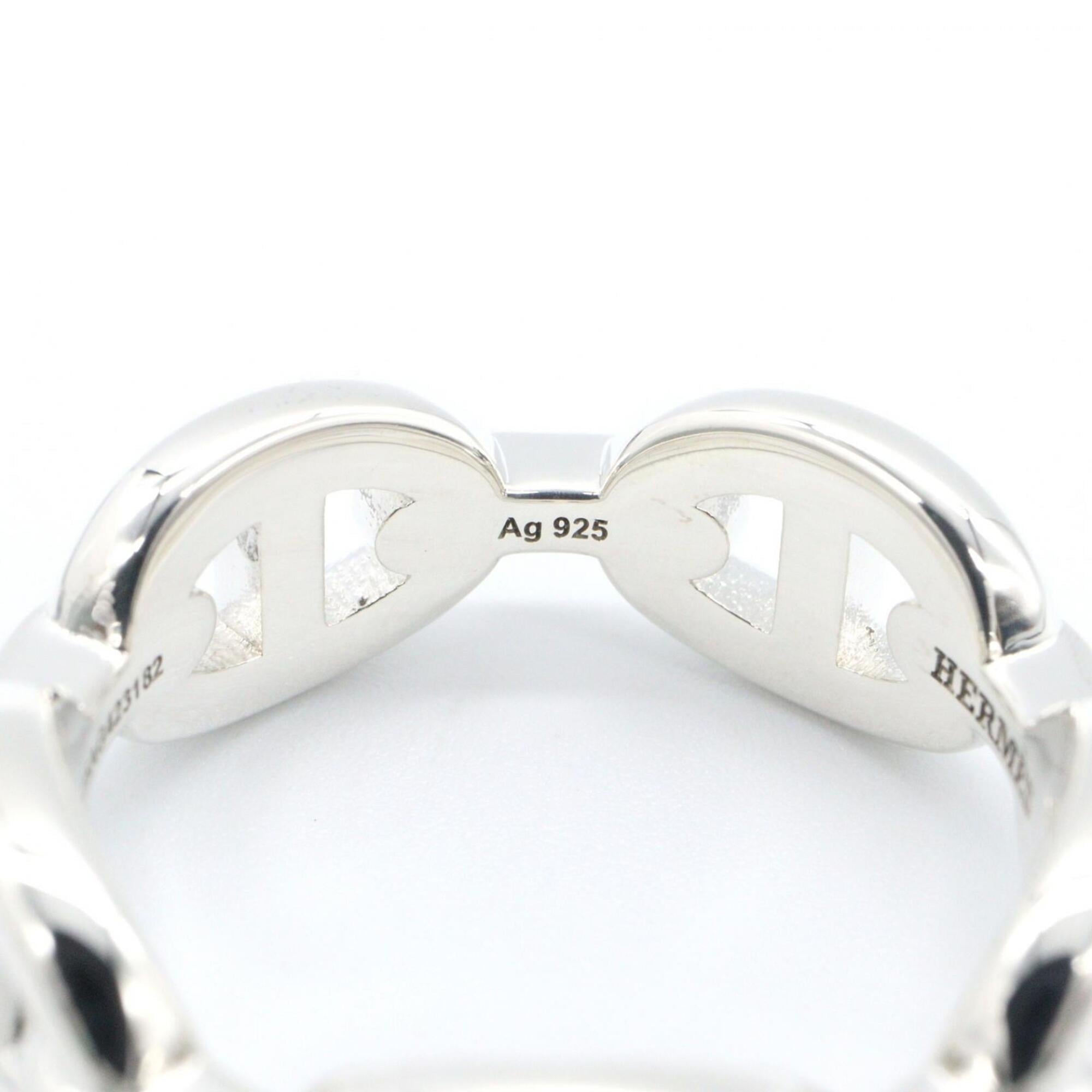 Hermes Silver Silver 925 Band Ring (Pre-Owned)