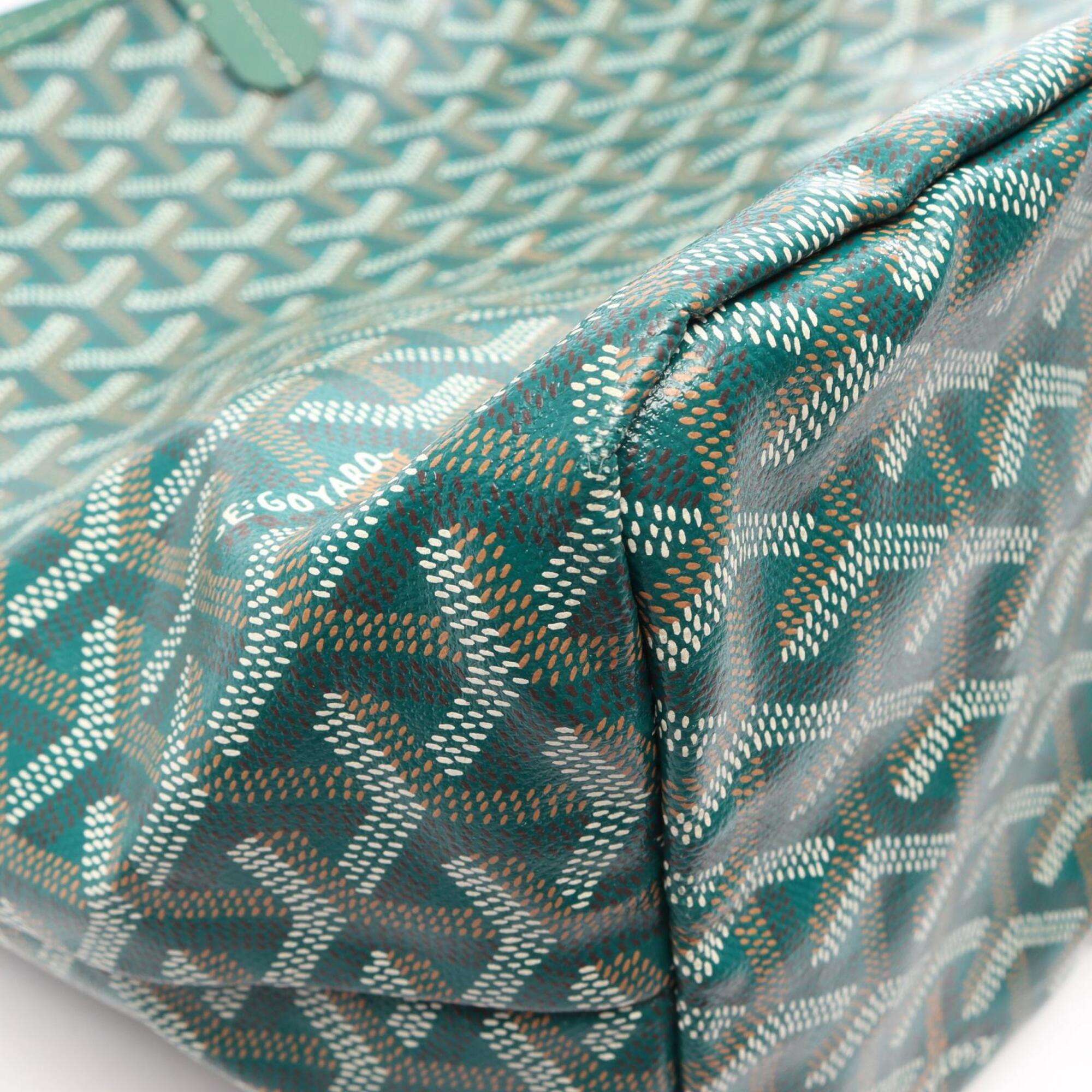Goyard Brown Green White Coated Canvas Pvc Leather Handbag Tote Bag (Pre-Owned)