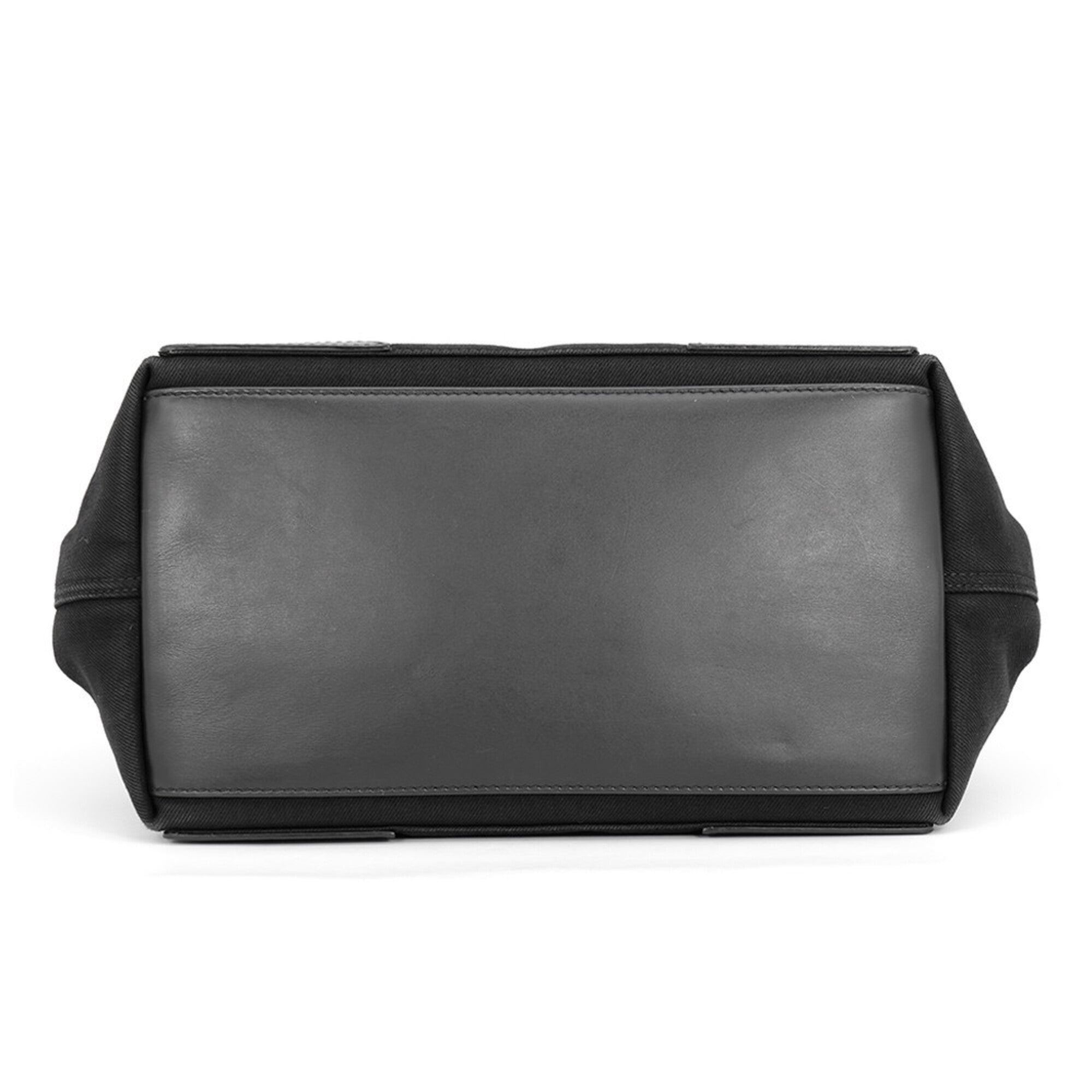 Balenciaga Black Canvas Leather Handbag Tote Bag (Pre-Owned)
