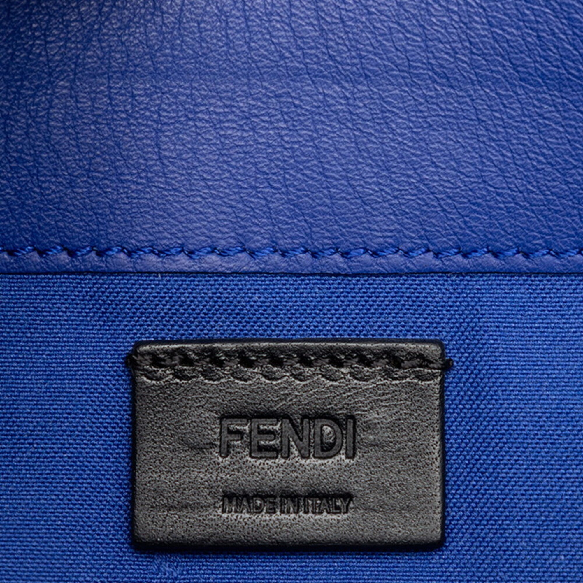 Fendi Blue Leather Shoulder Bag (Pre-Owned)