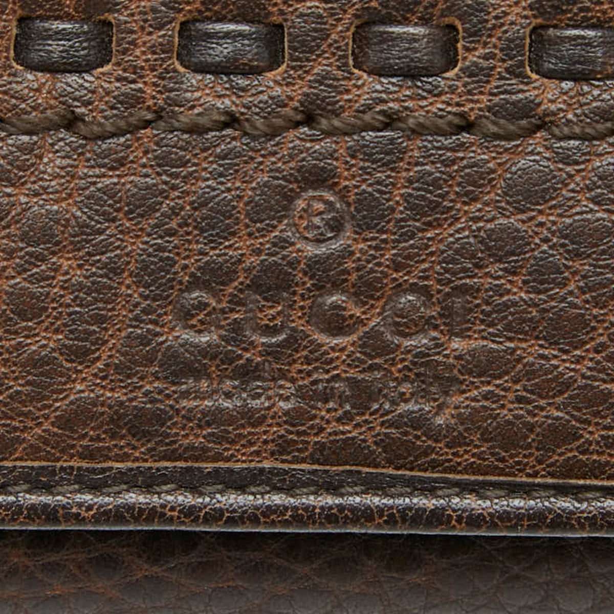 Gucci Brown Leather Long Wallet (Bi-Fold) (Pre-Owned)