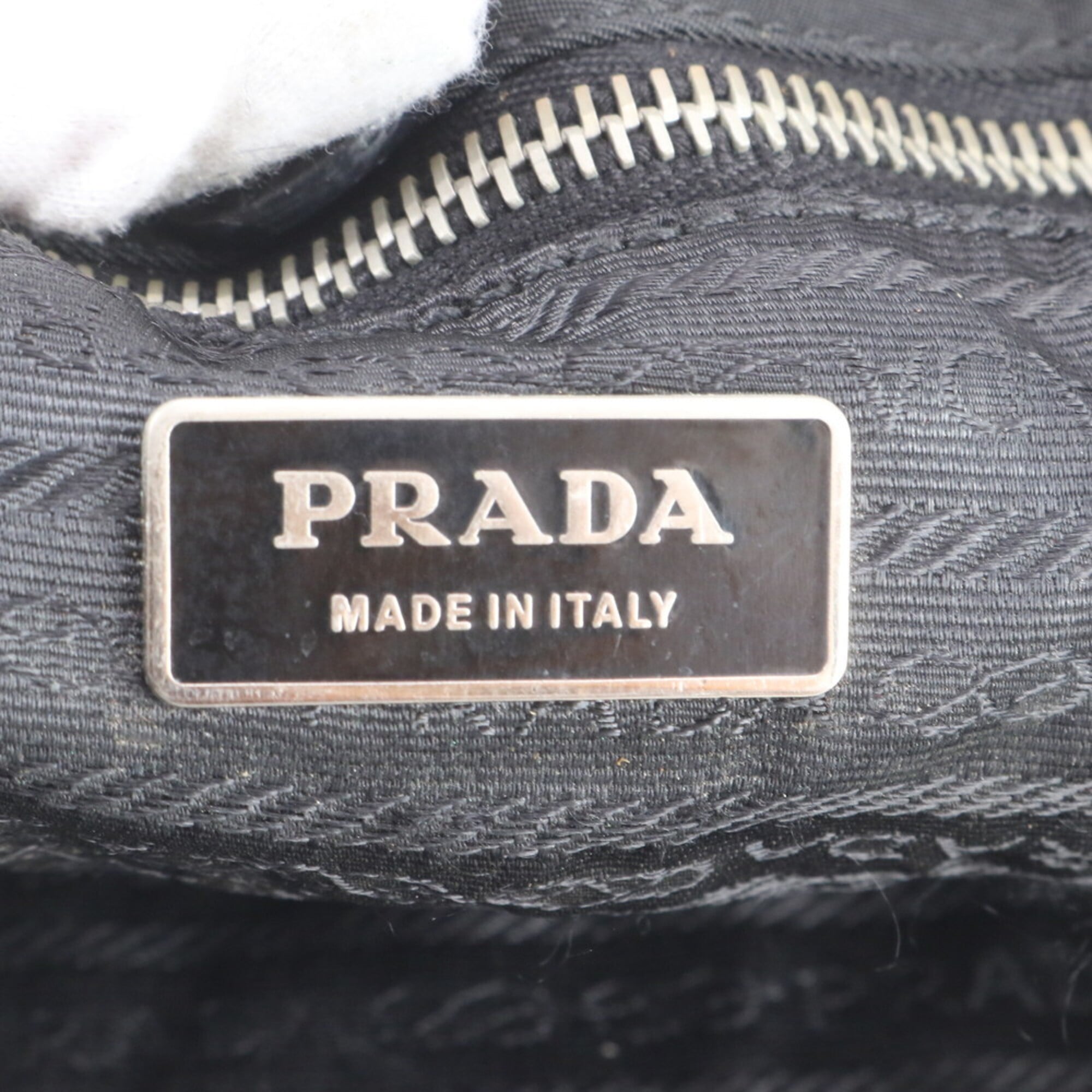 Prada Black Nylon Handbag Tote Bag (Pre-Owned)