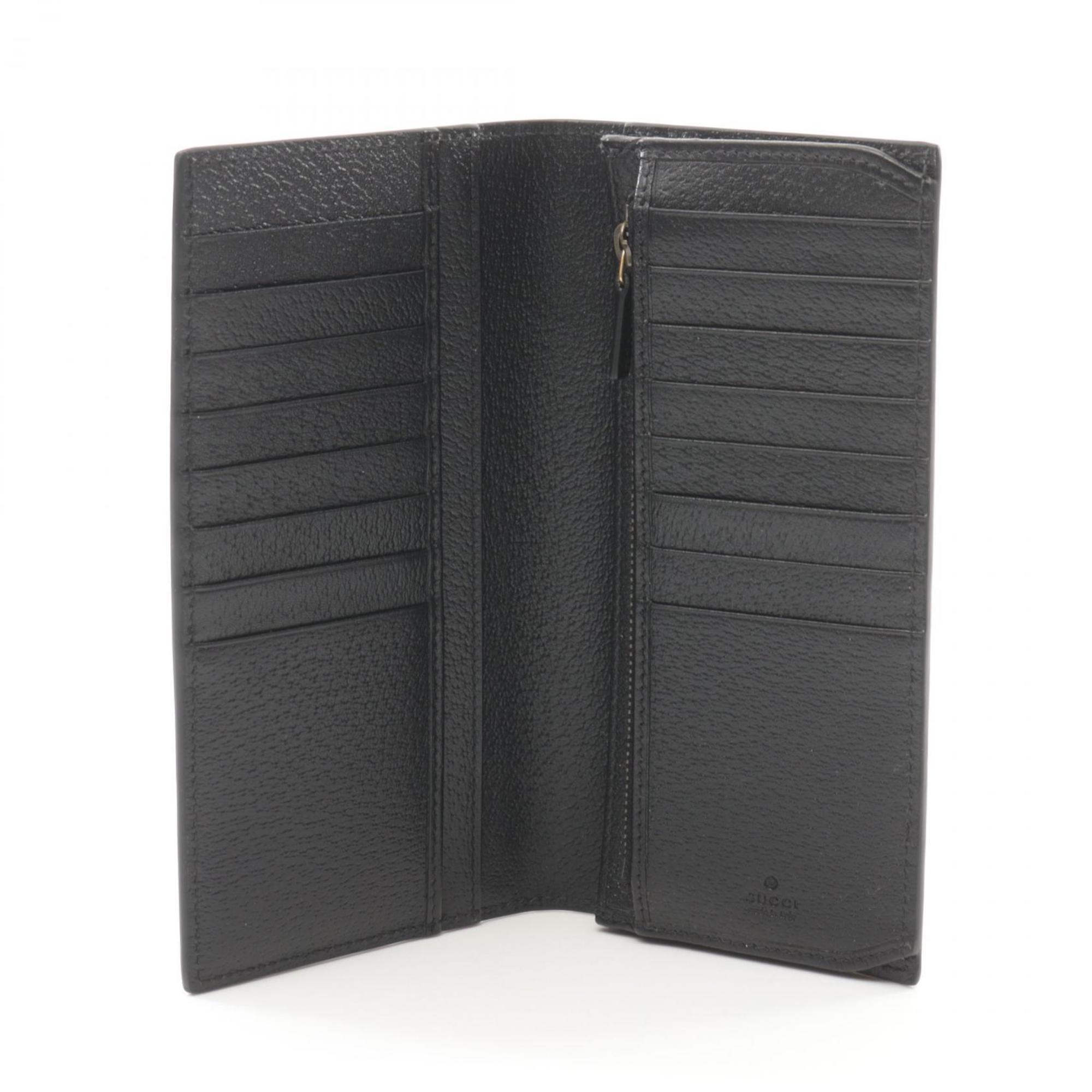 Gucci Black Leather Long Wallet (Bi-Fold) (Pre-Owned)