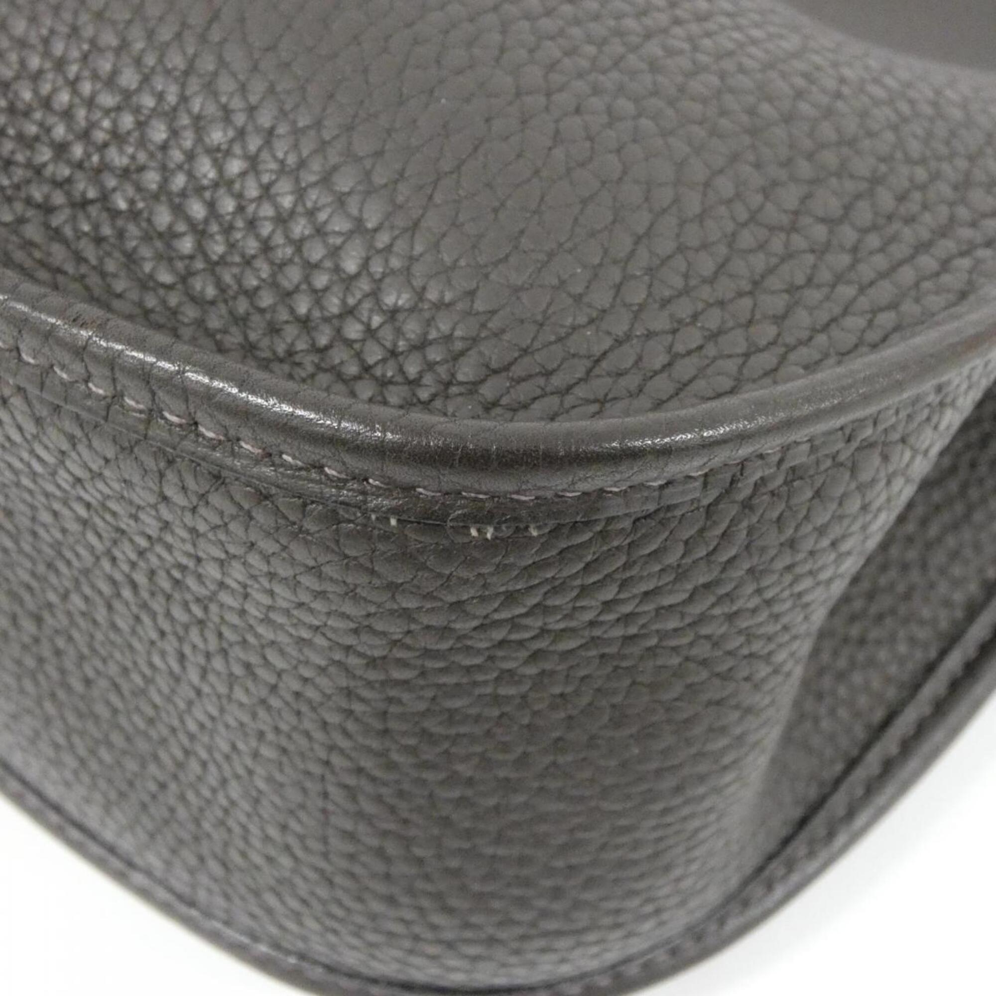 Hermes Ebene Taurillon Clemence Leather Shoulder Bag (Pre-Owned)