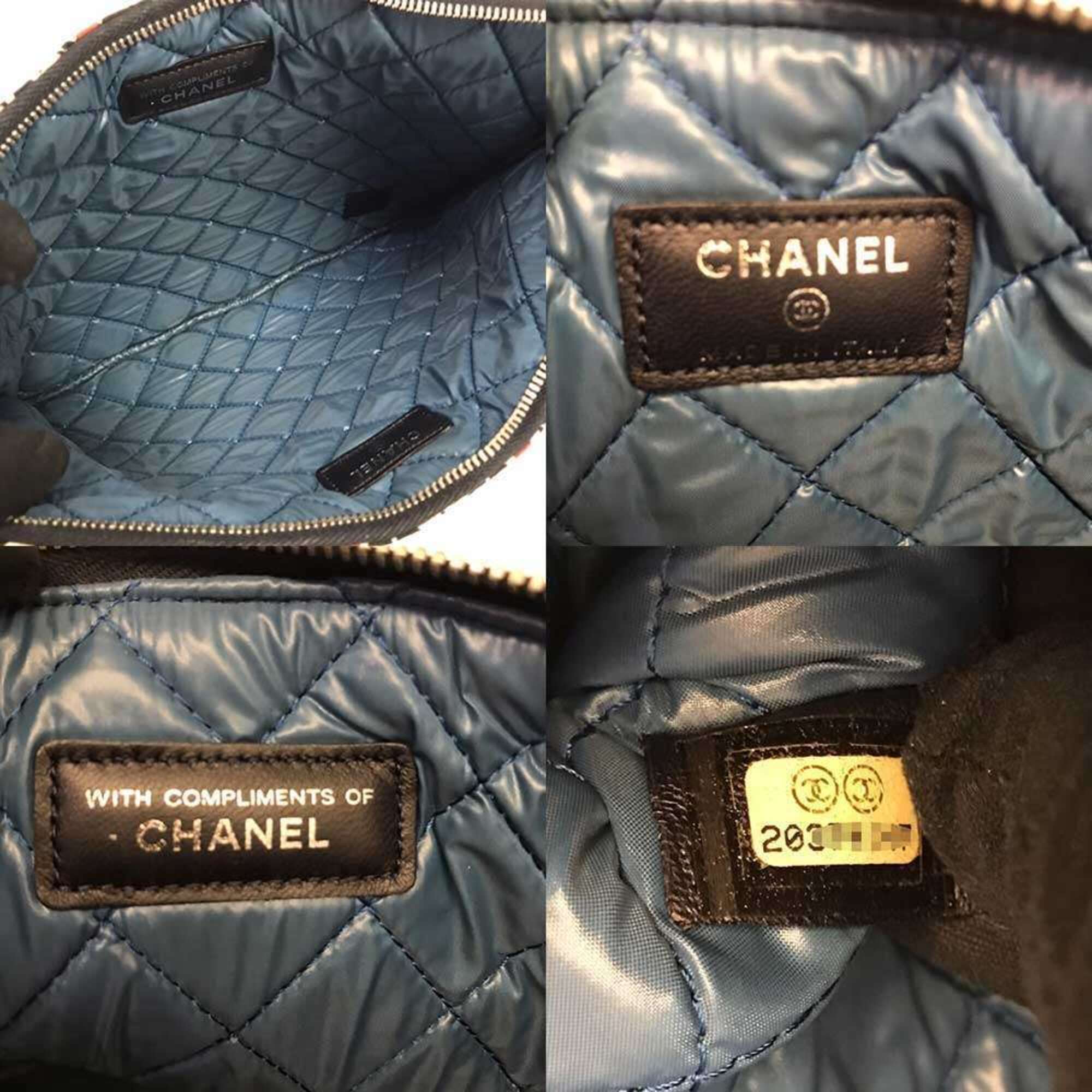 Chanel Multi-Color Canvas Clutch Bag (Pre-Owned)