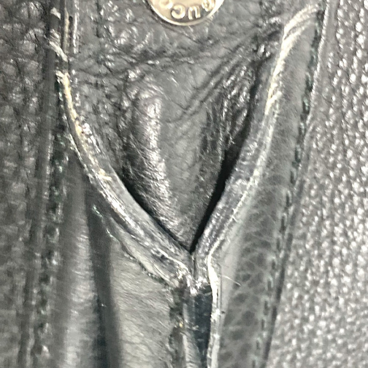 Gucci Black Leather Handbag Shoulder Bag (Pre-Owned)