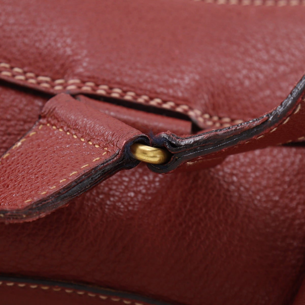 Gucci Red Color Suede Leather Backpack (Pre-Owned)