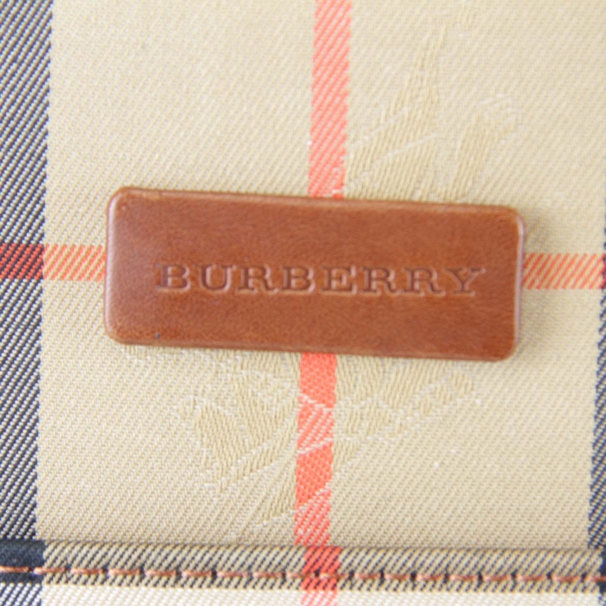 Burberry Beige Canvas Leather Handbag (Pre-Owned)