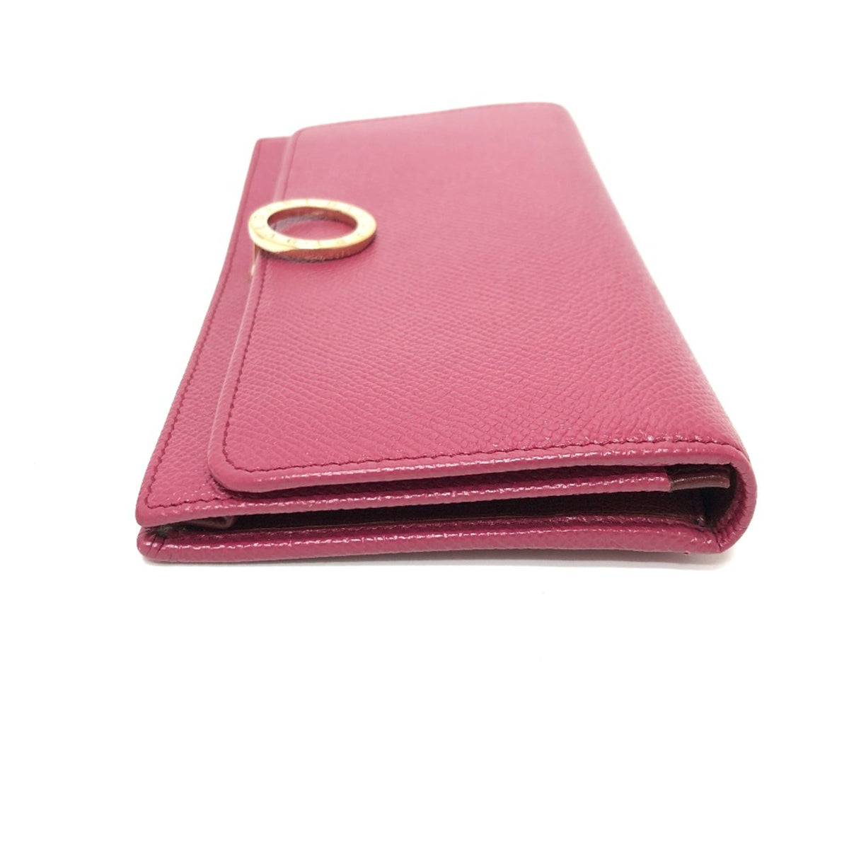 Bvlgari Pink Leather Long Wallet (Bi-Fold) (Pre-Owned)
