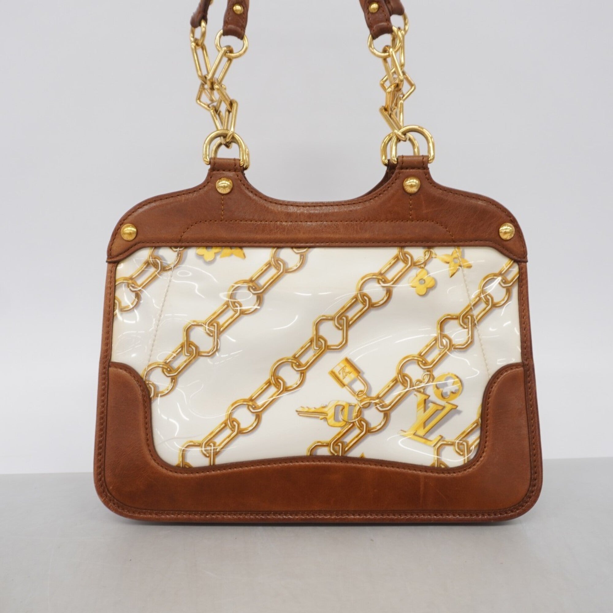 Louis Vuitton Blanc Brown Handbag (Pre-Owned)