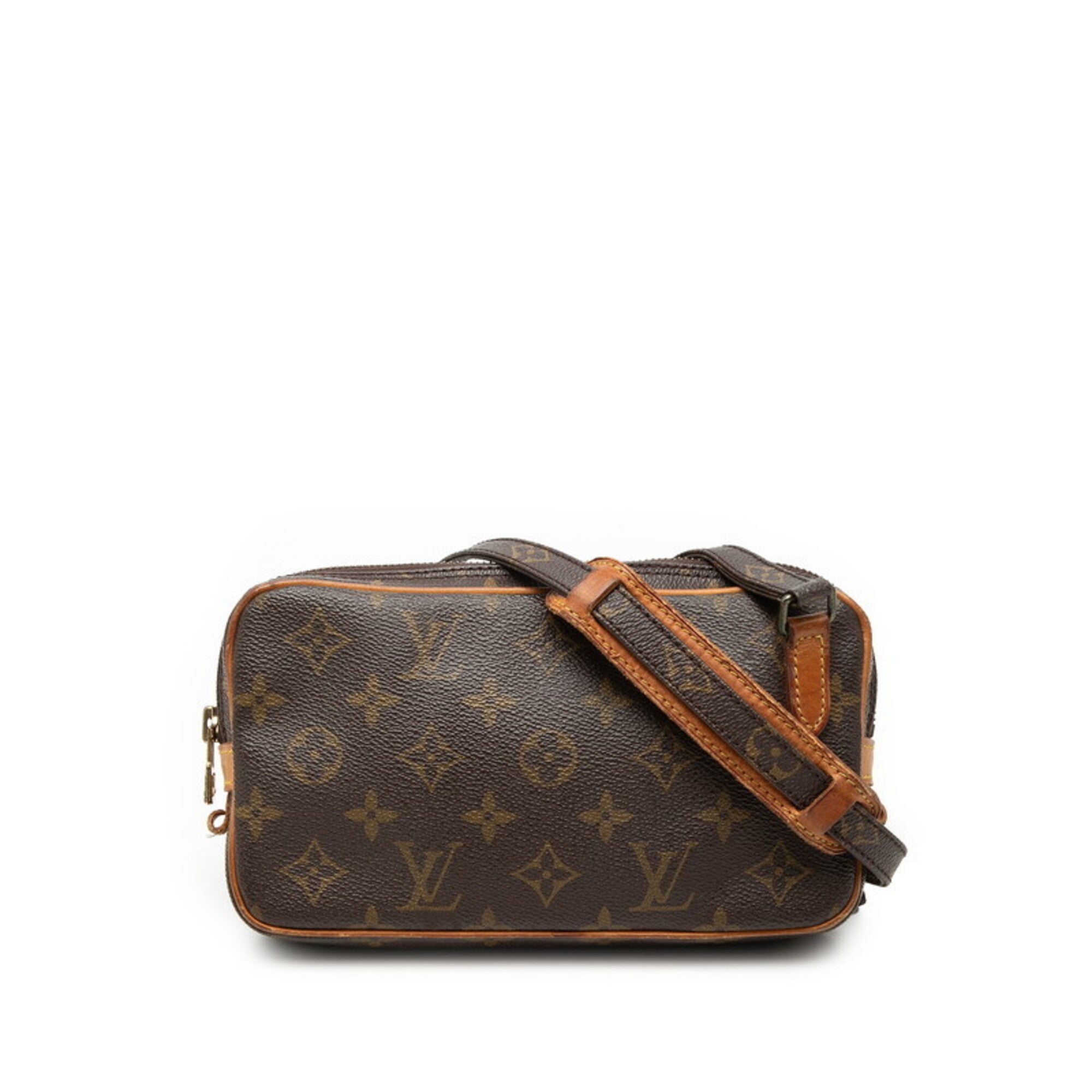 Louis Vuitton Brown Pvc Leather Pochette Shoulder Bag (Pre-Owned)