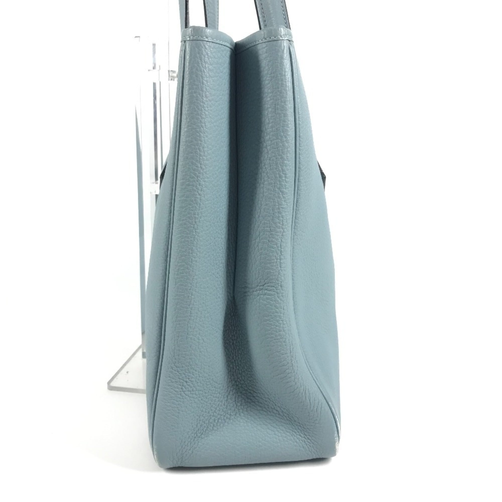 Hermes Blue Taurillon Clemence Leather Shoulder Bag Tote Bag (Pre-Owned)