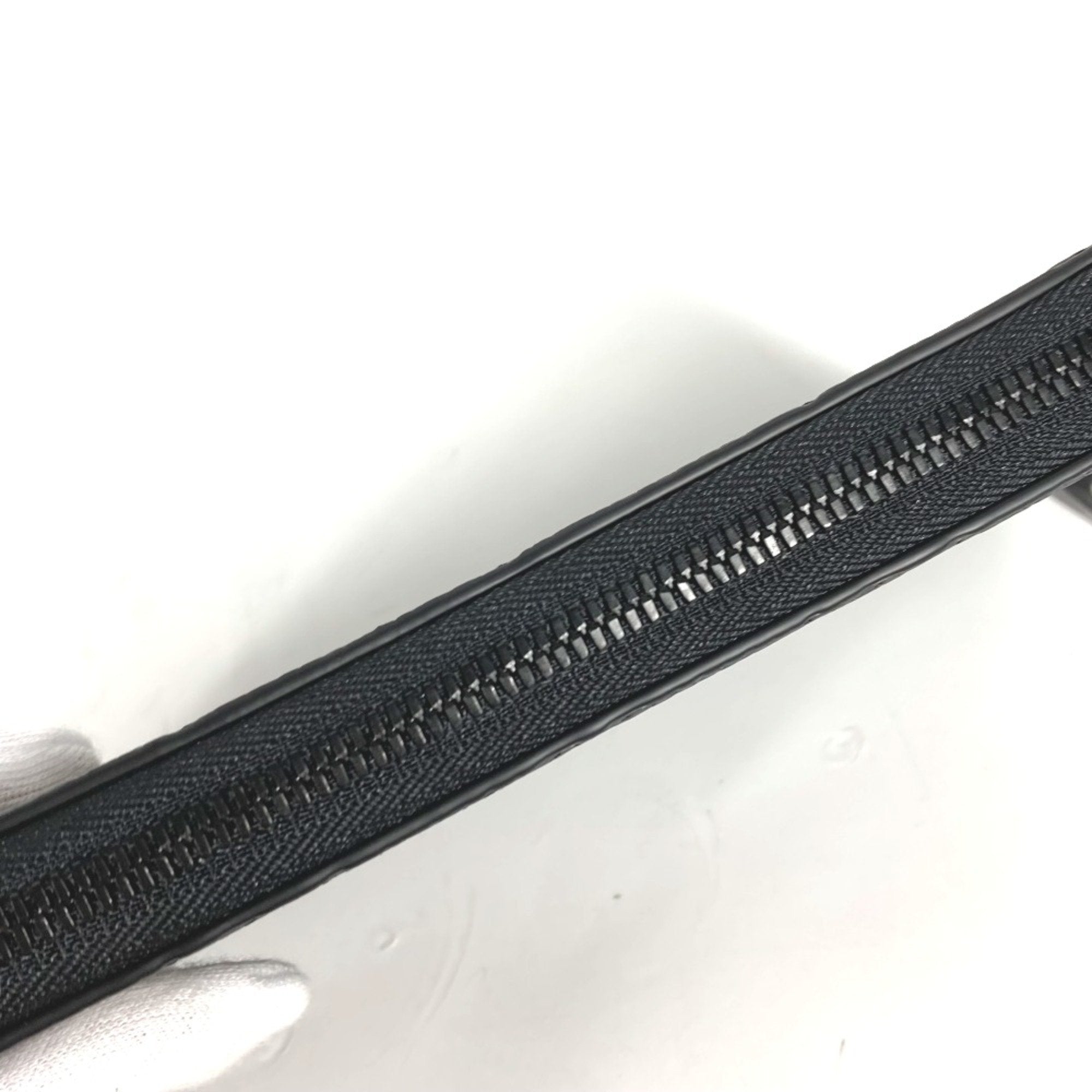 Louis Vuitton Black Leather Long Wallet (Bi-Fold) (Pre-Owned)