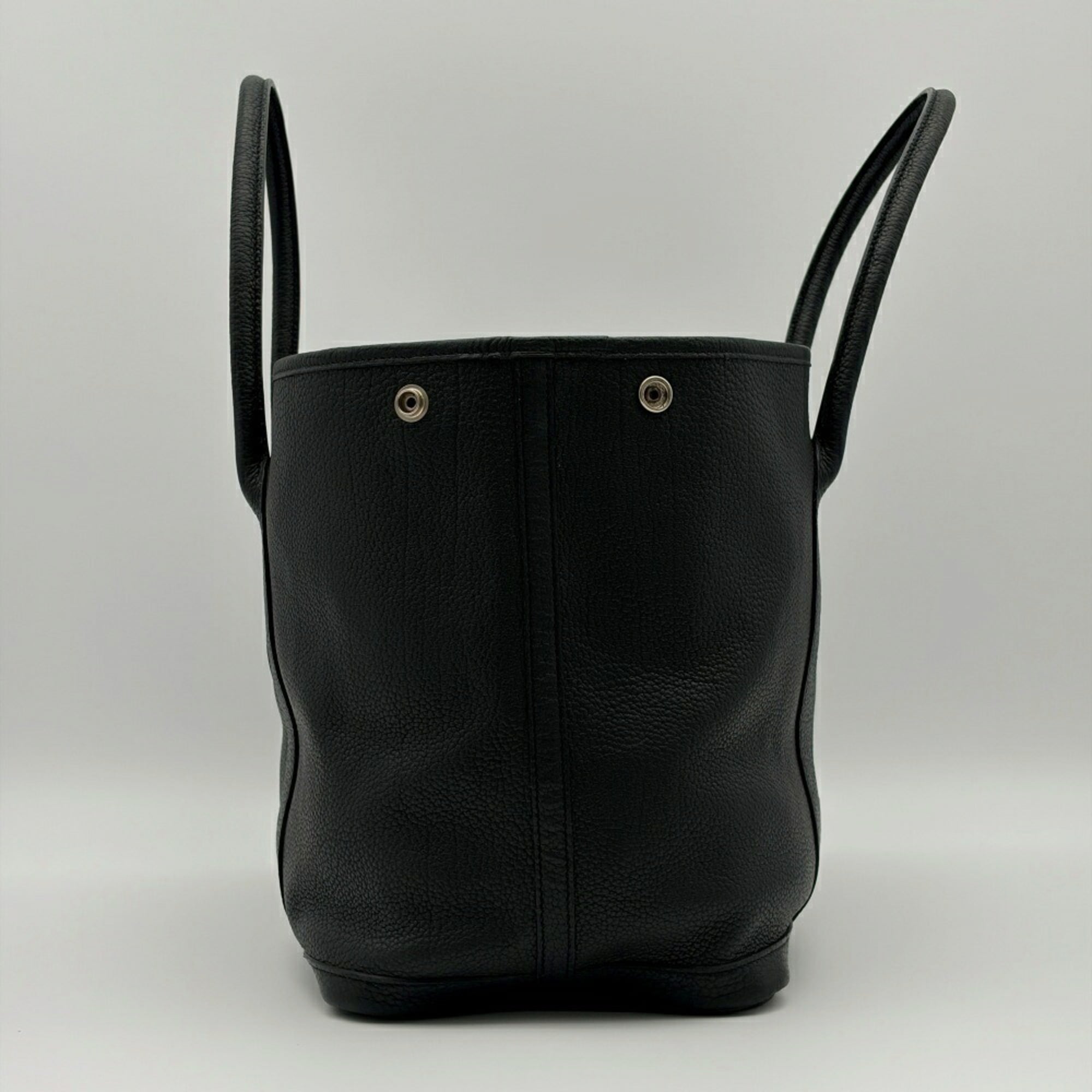 Hermes Garden Black Togo Leather Tote Bag (Pre-Owned)