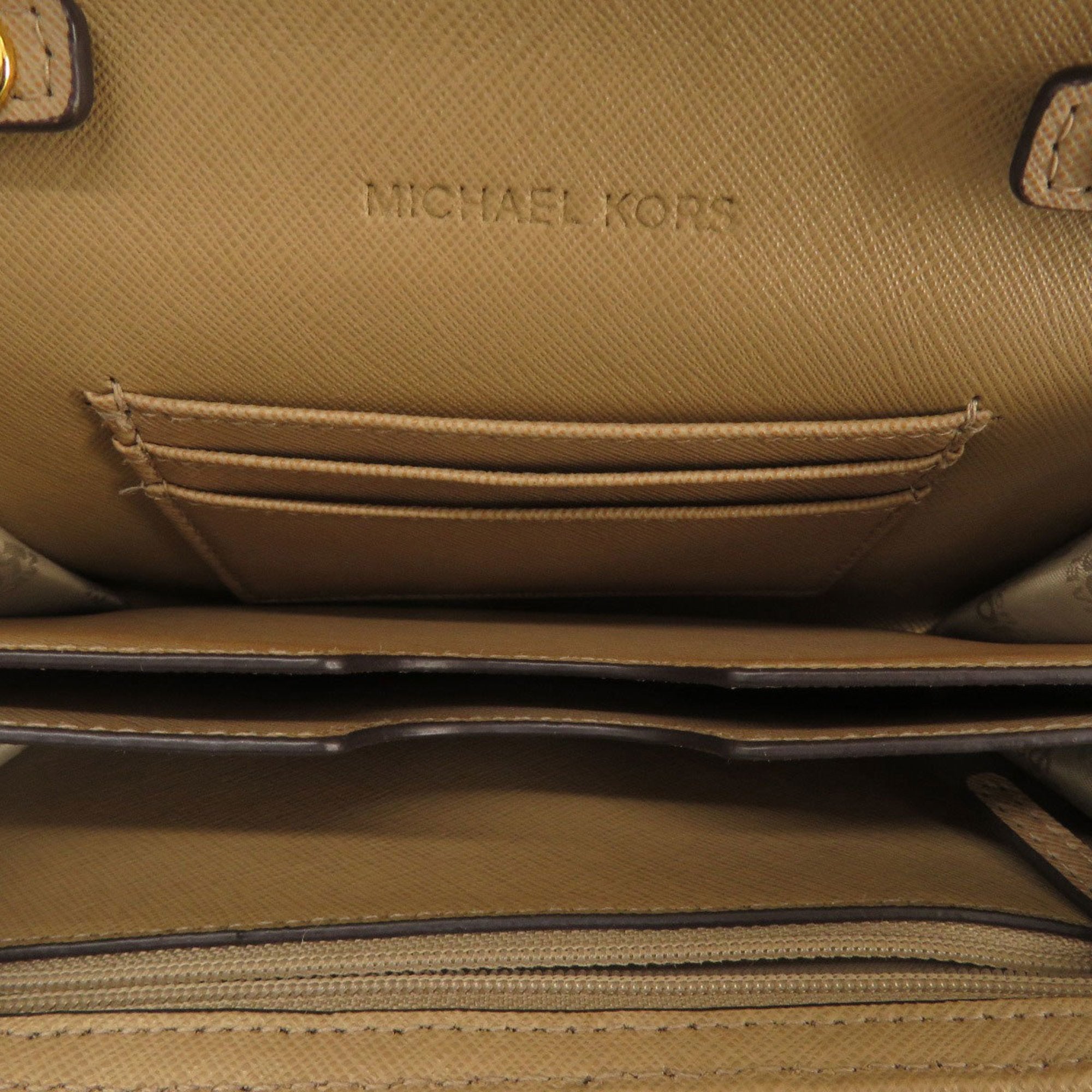 Michael Kors Brown Pvc Chain/Shoulder Wallet (Pre-Owned)