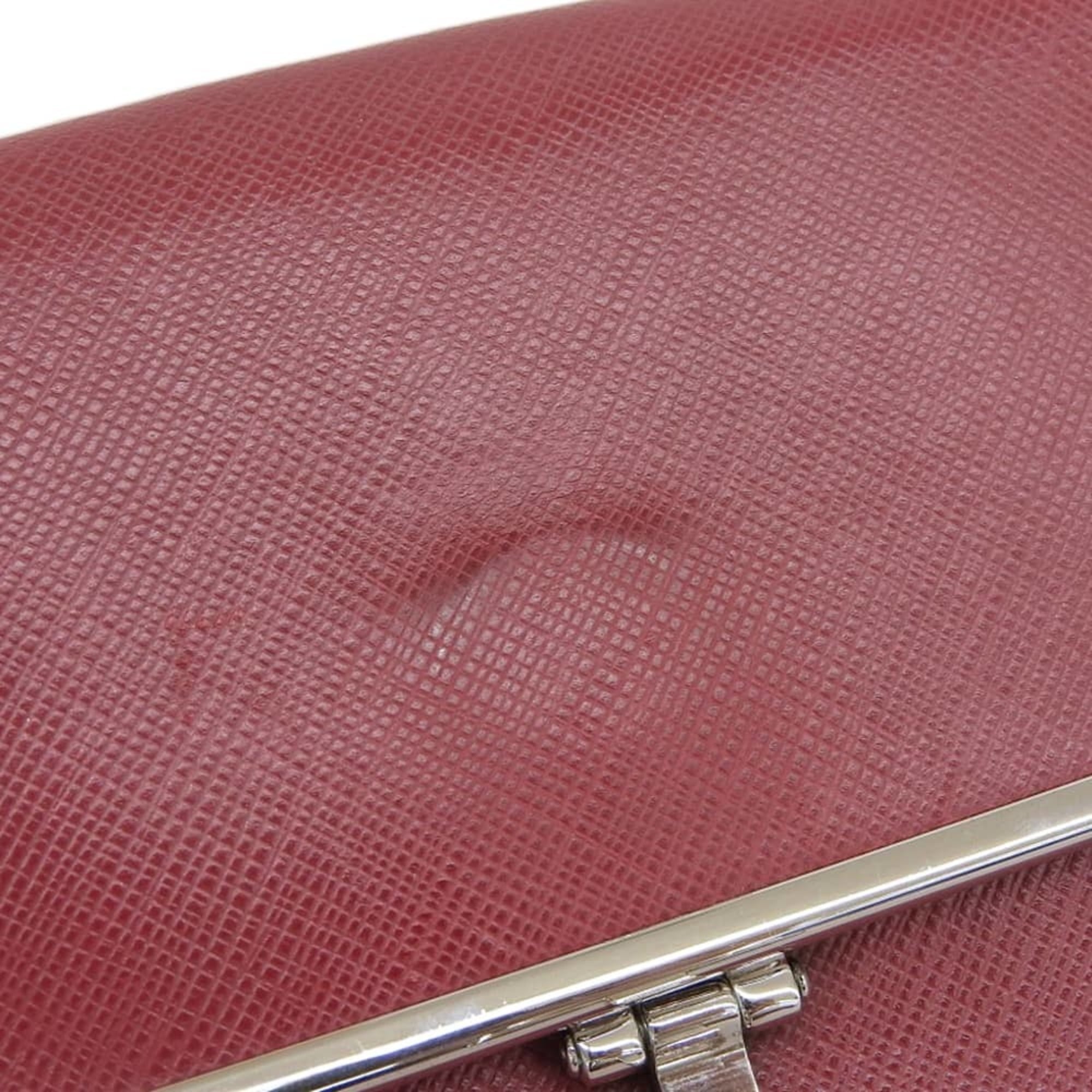 Salvatore Ferragamo Red Color Leather Wallet (Bi-Fold) (Pre-Owned)