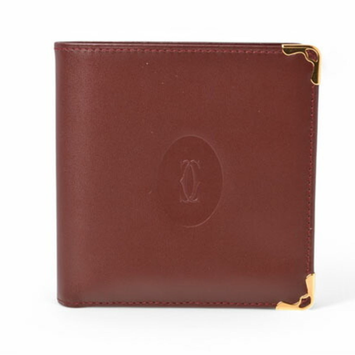 Cartier Bordeaux Leather Wallet (Bi-Fold) (Pre-Owned)