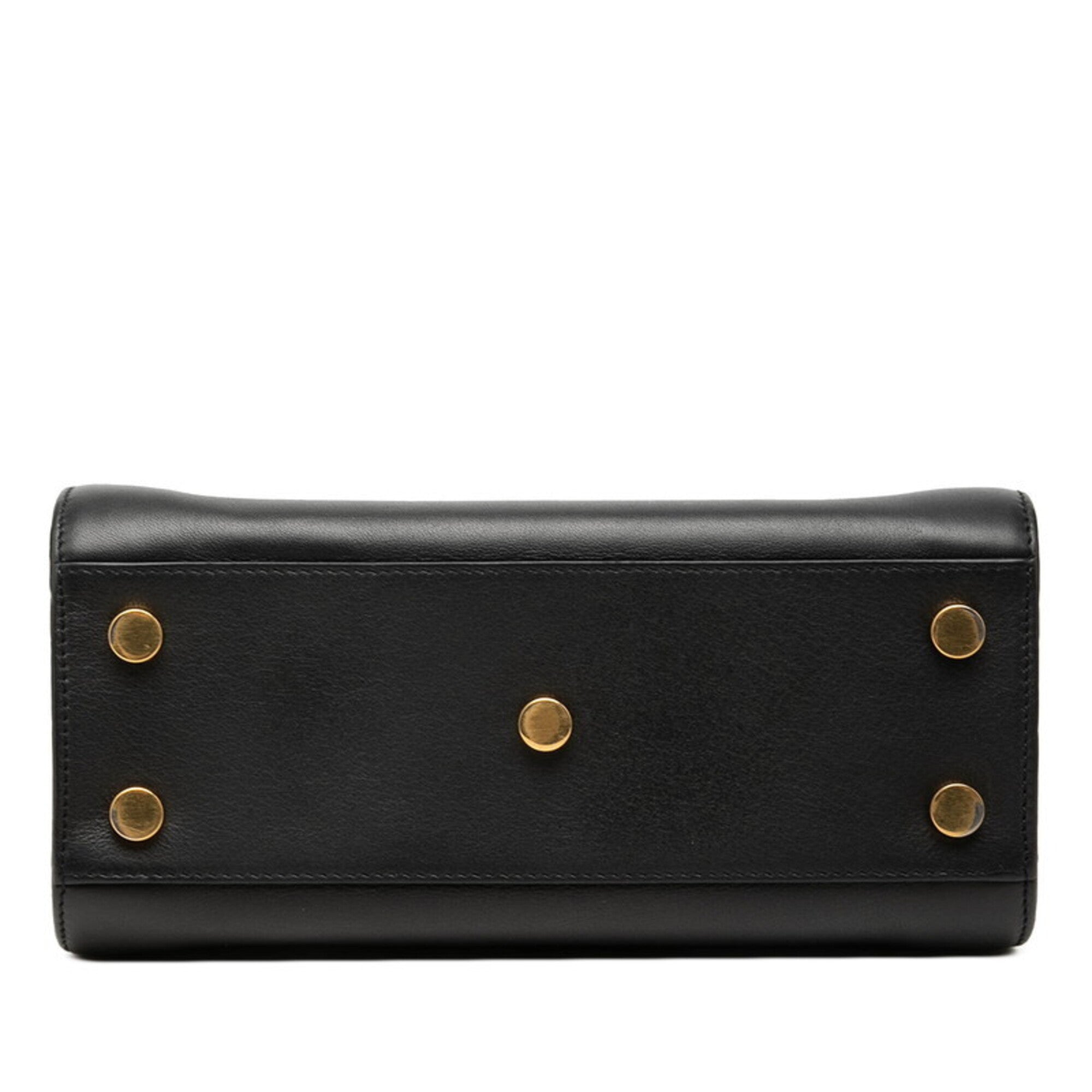 Saint Laurent Black Leather Handbag Shoulder Bag (Pre-Owned)
