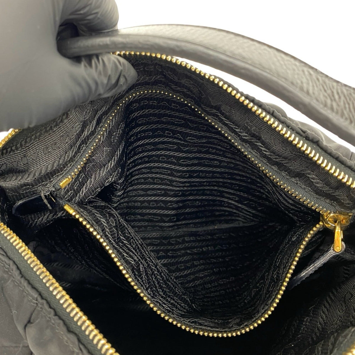 Prada Black Nylon Handbag Shoulder Bag (Pre-Owned)