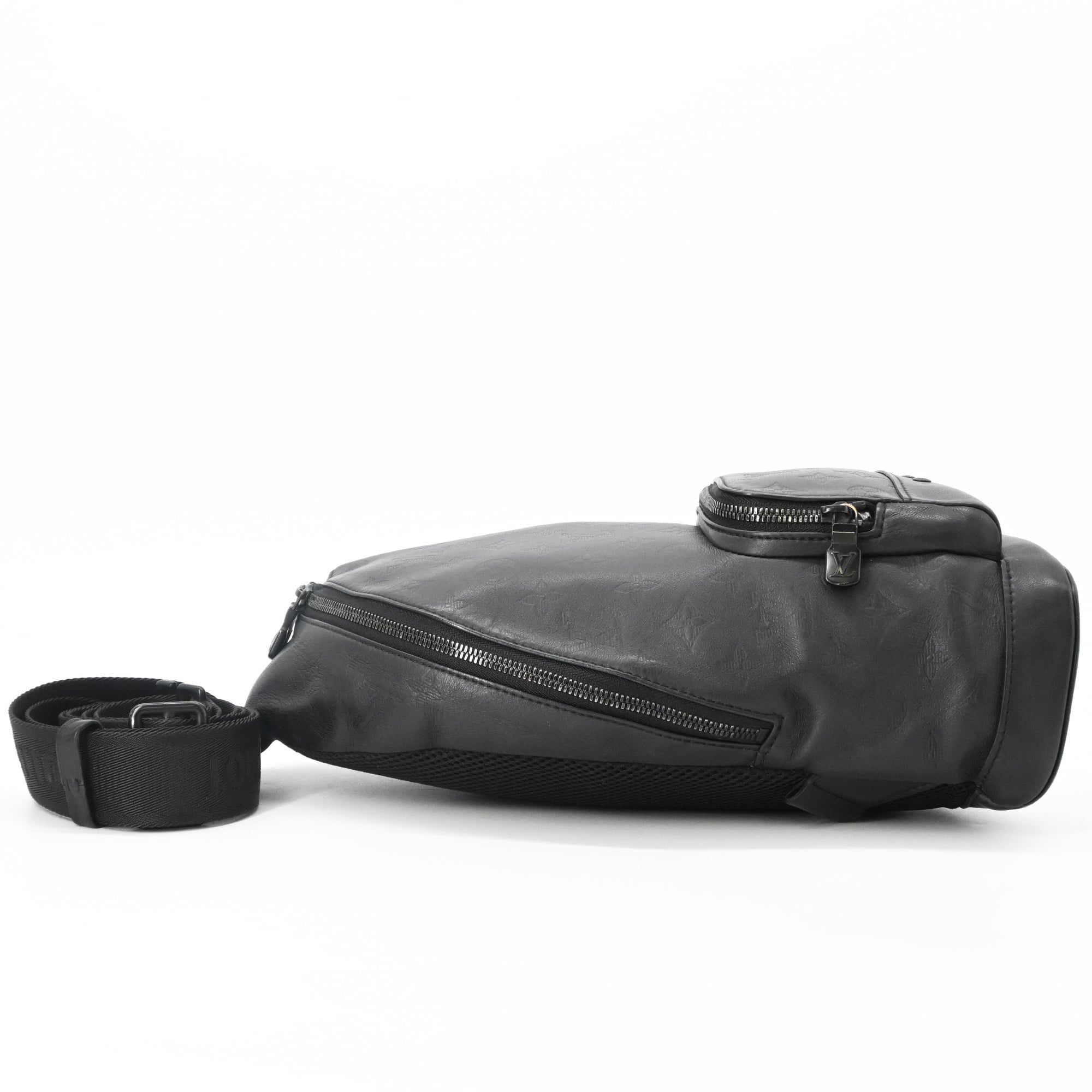 Louis Vuitton Black Leather Sling Bag (Pre-Owned)