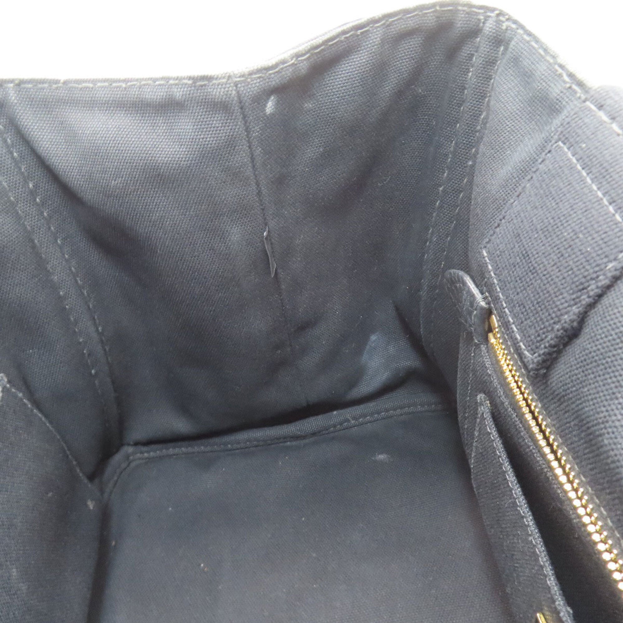 Prada Canapa Black Canvas Handbag (Pre-Owned)
